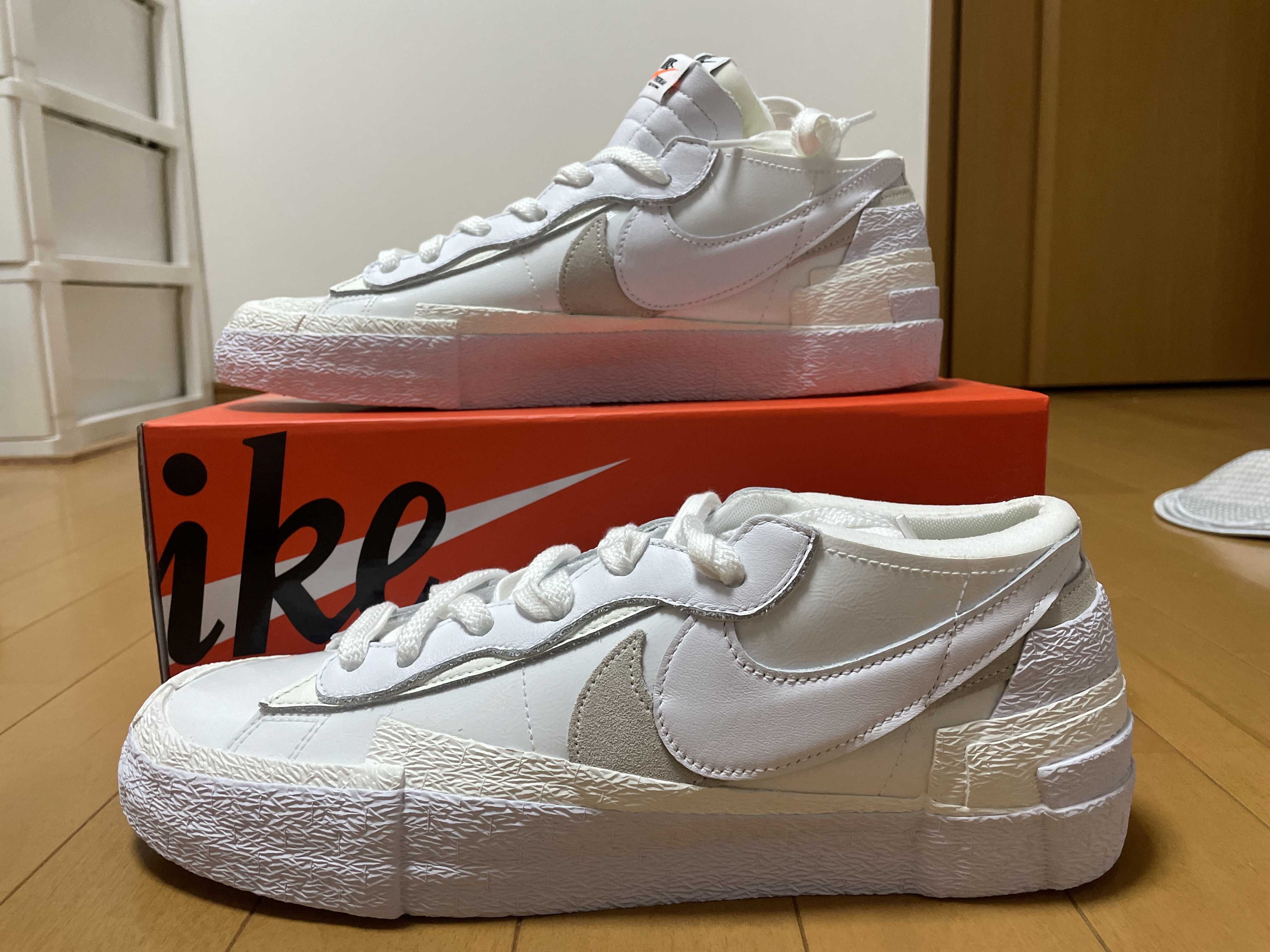 sacai × Nike Blazer Low "White Patent Leather"