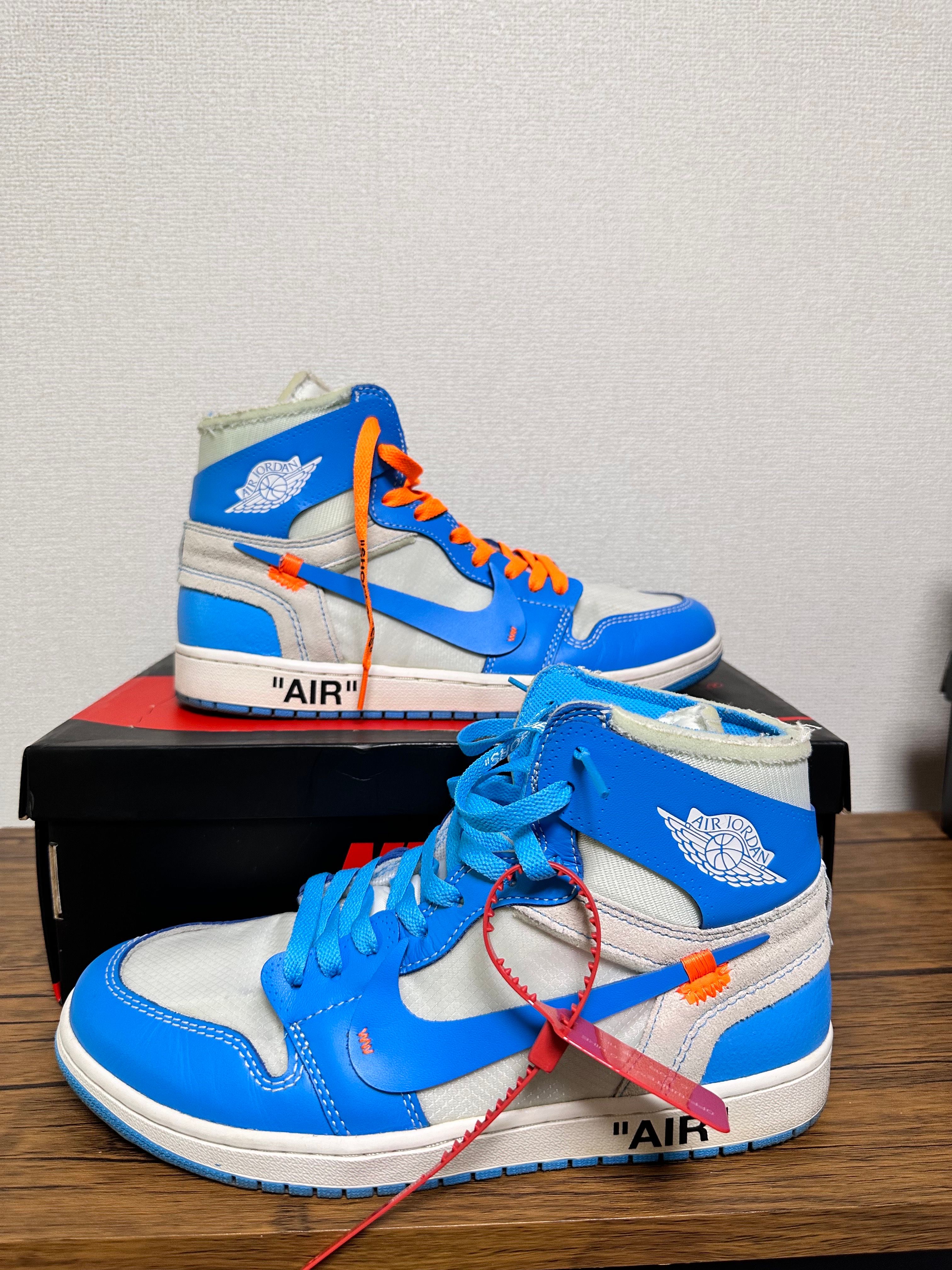 Off-White × Nike Air Jordan 1 High UNC "White/Dark Powder Blue"