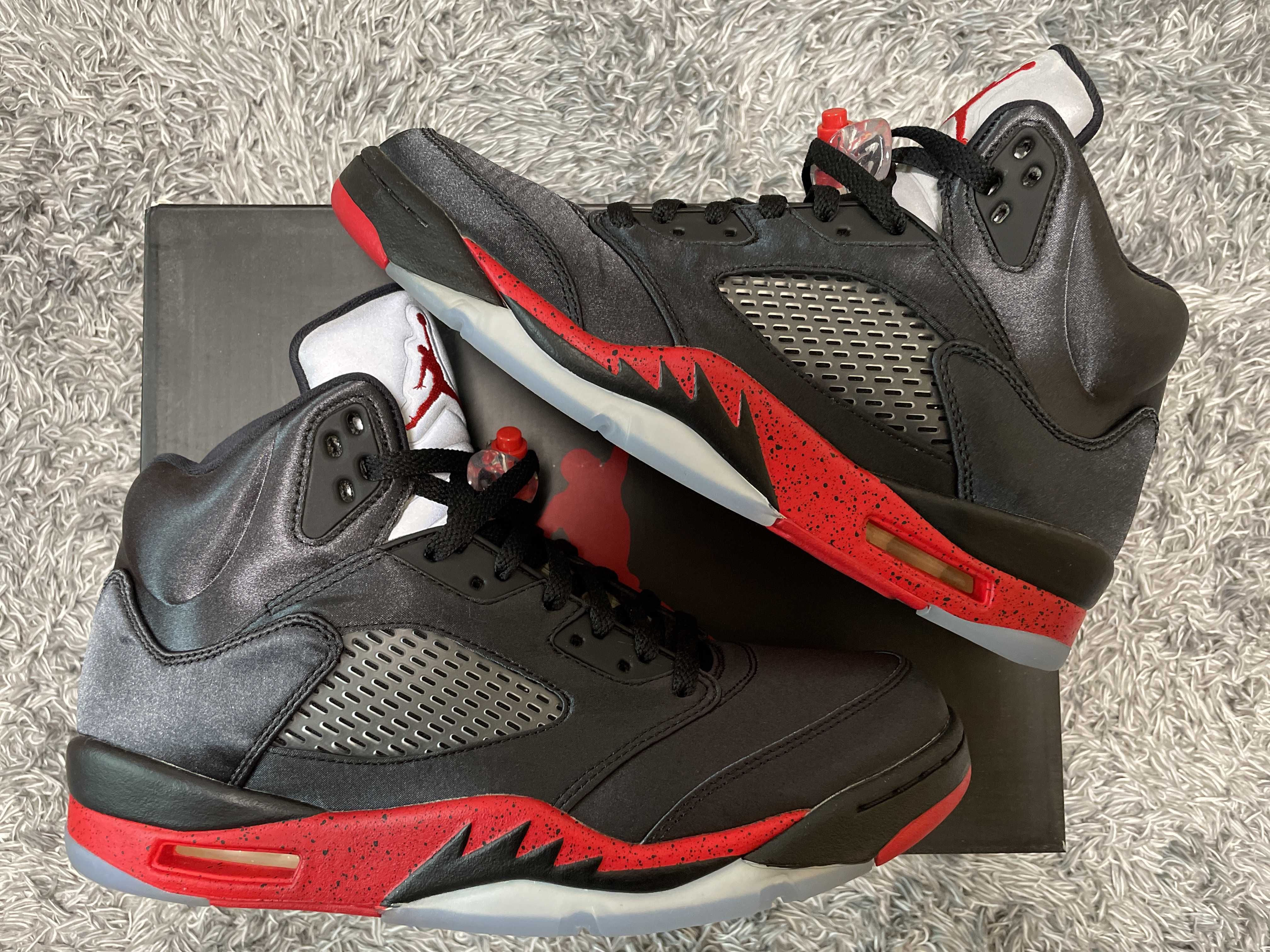 Air Jordan 5 Satin "Bred"