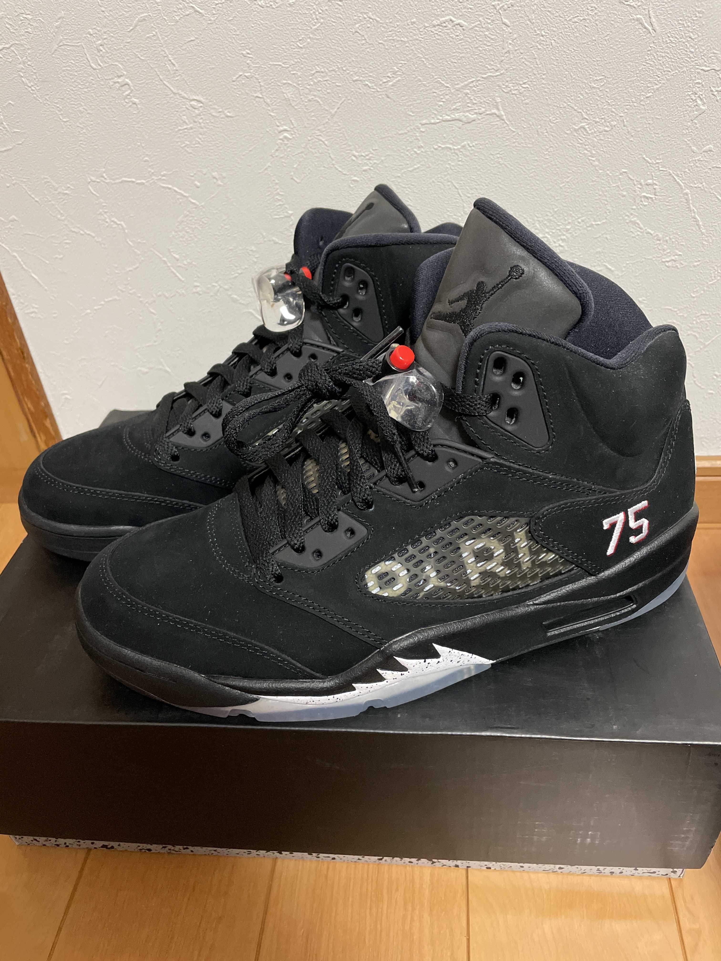 NIKE AIR JORDAN 5 PARIS SAINT-GERMAIN BLACK/CEMENT GREY