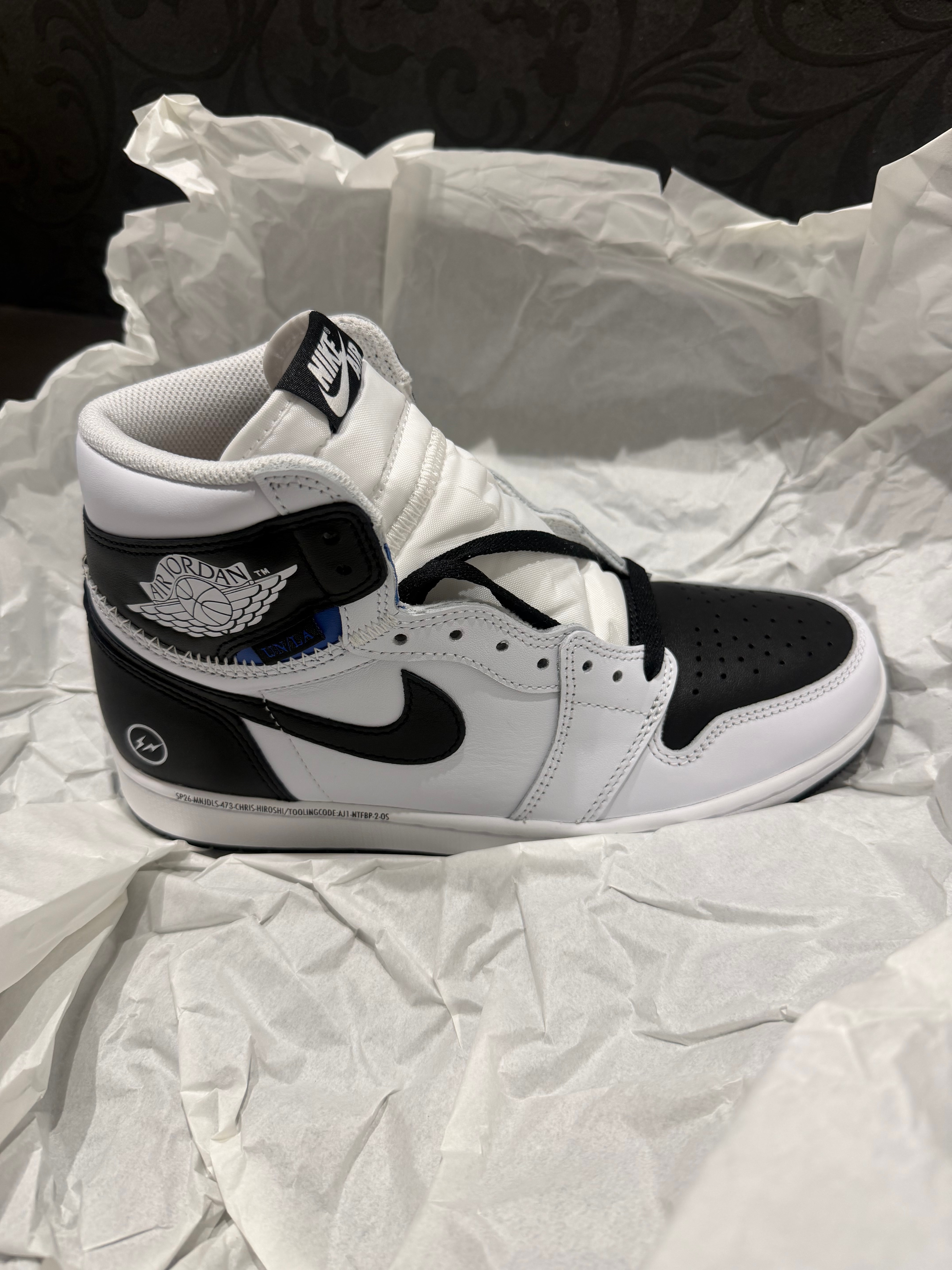 fragment design × UNION × Nike Air Jordan 1 Retro High OG "Black/White"