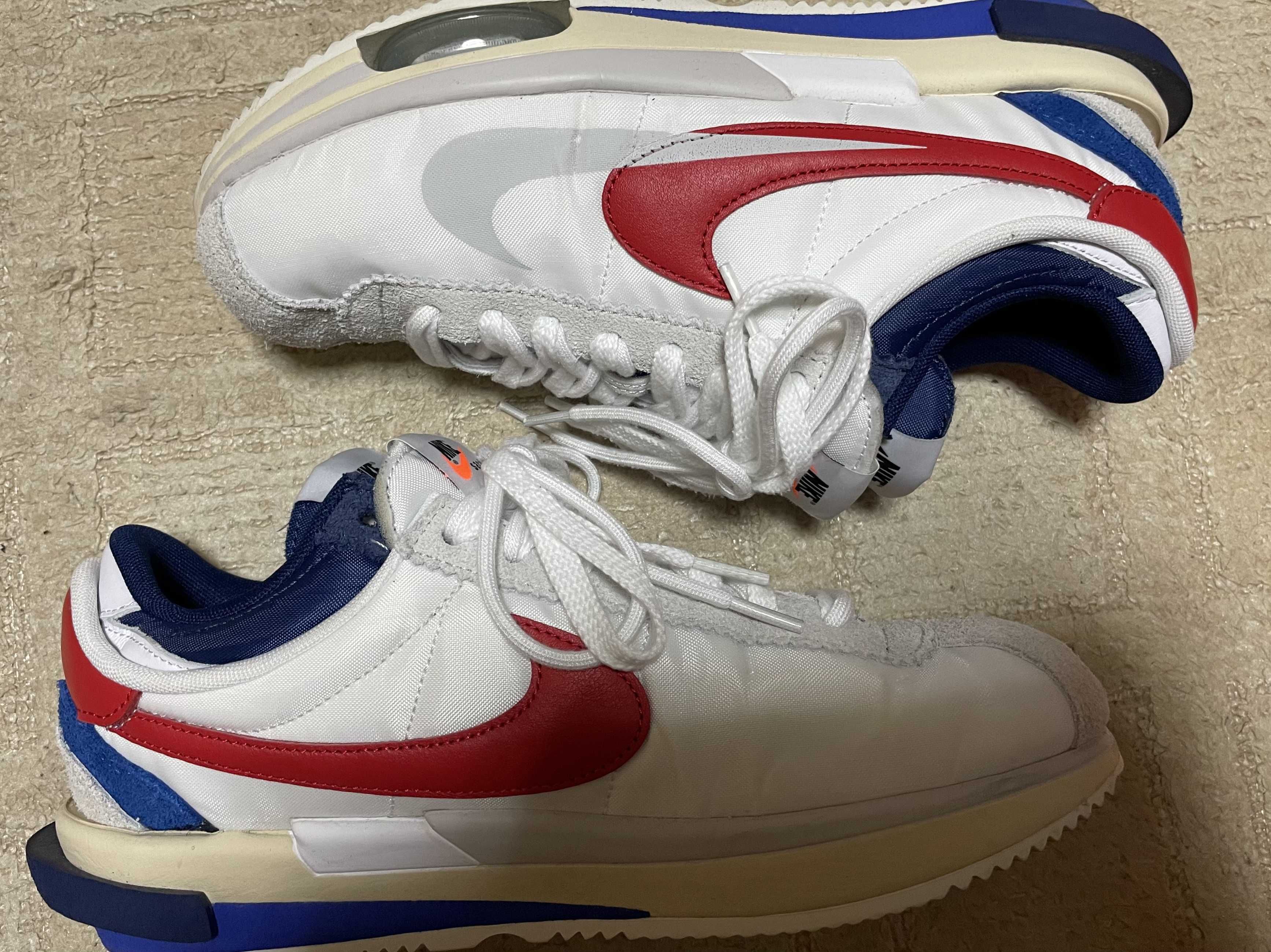 sacai × Nike Zoom Cortez "White and University Red"
