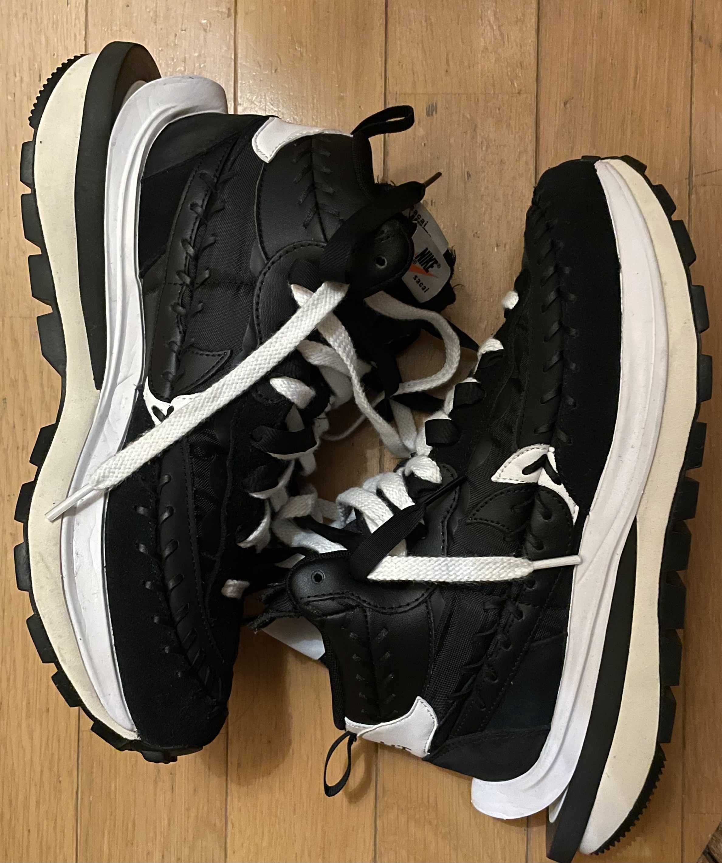 Jean-Paul Gaultier × sacai × Nike Vapor Waffle "Black/Black-White"