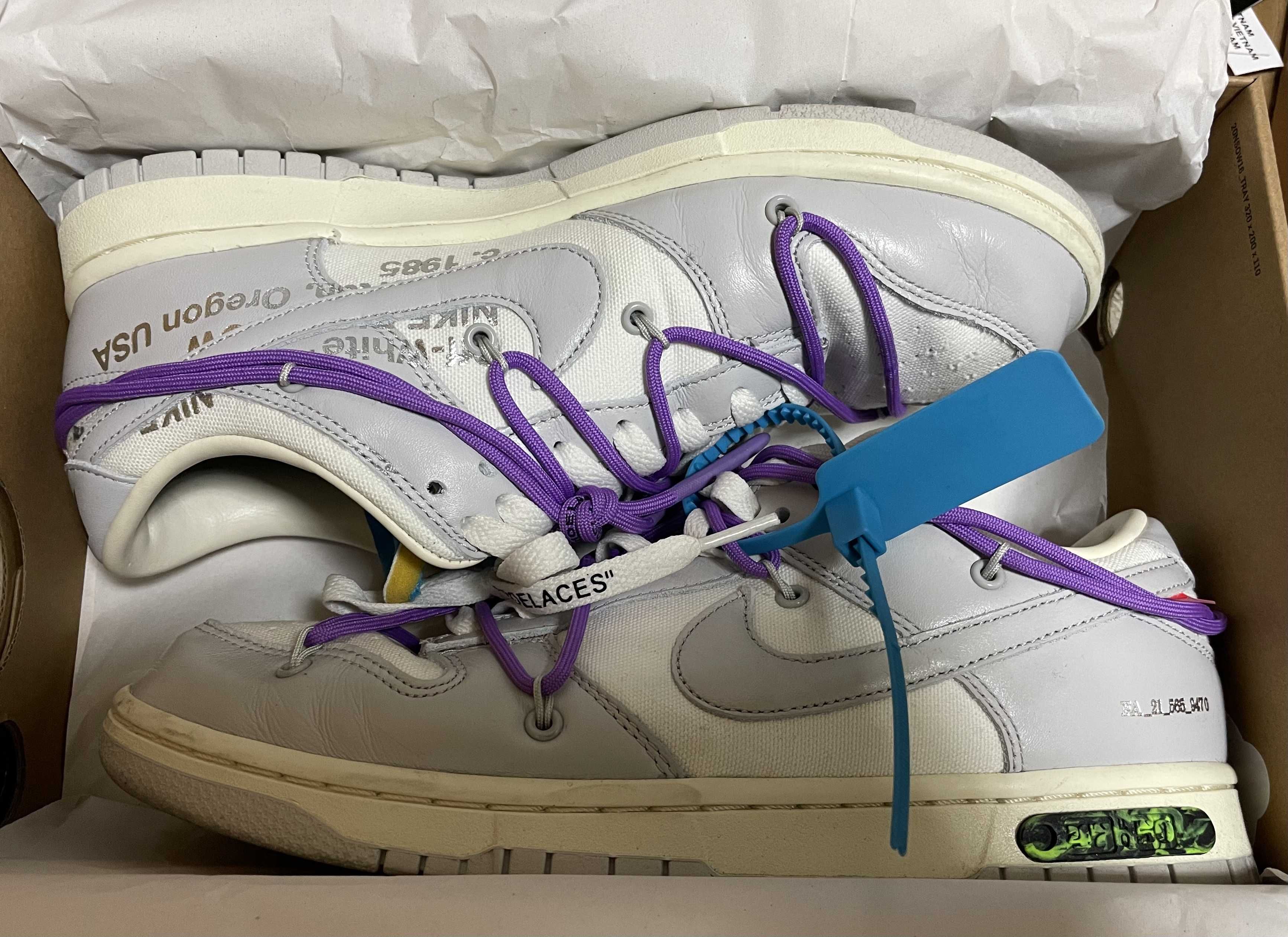 Off-White × Nike Dunk Low "Sail/Neutral Gray"