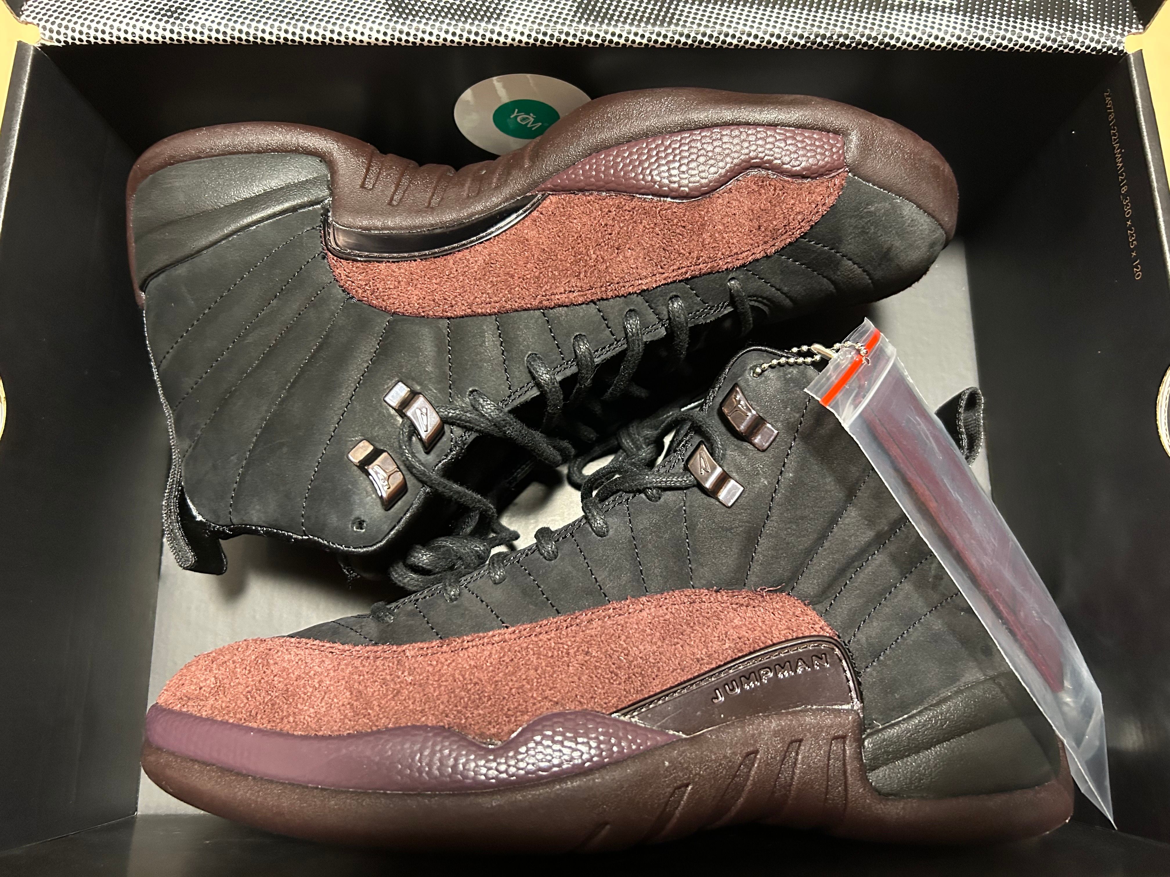 A Ma Maniere × Nike Women's Air Jordan 12 "Black and Burgundy Crush"