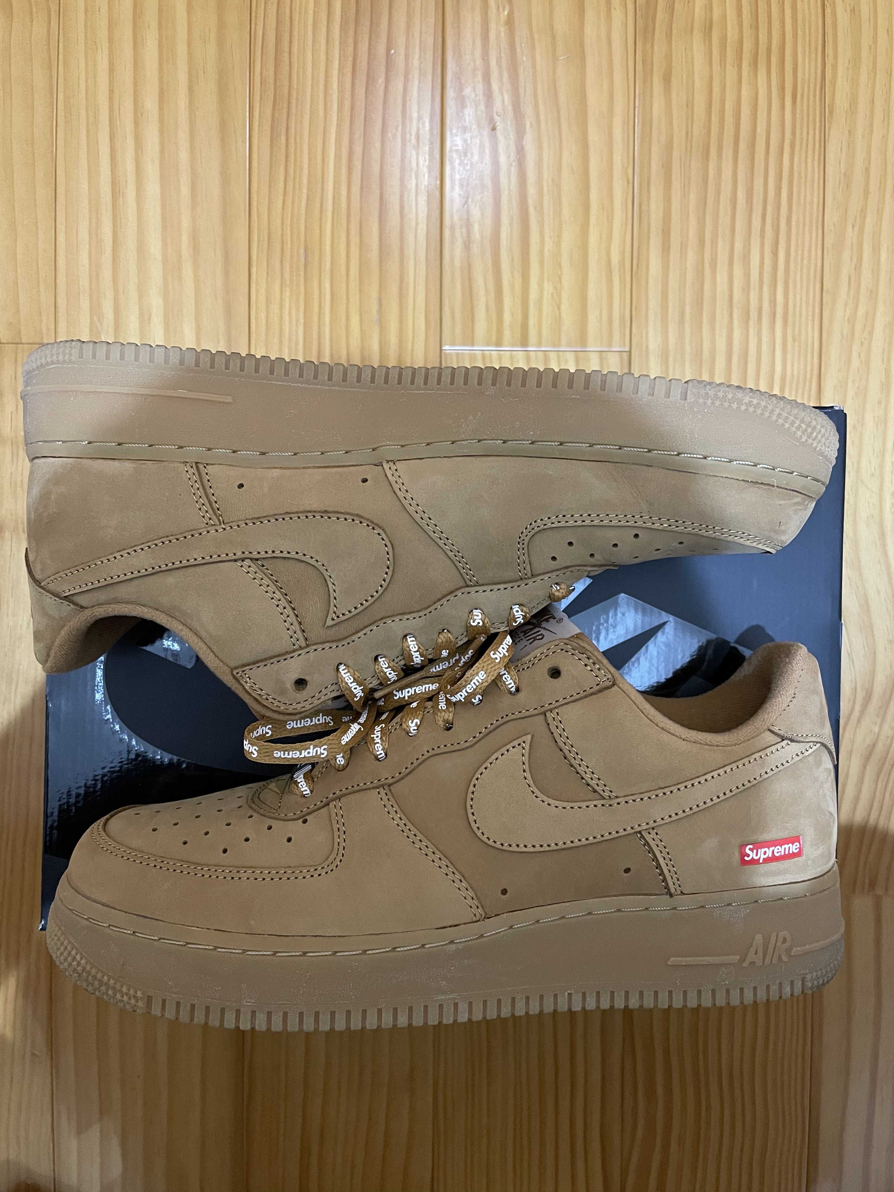 Supreme × Nike Air Force 1 Low "Flax/Wheat"