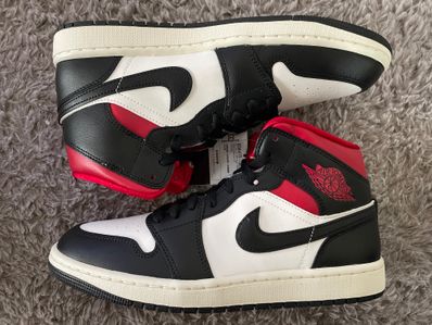 Nike Women's Air Jordan 1 Mid "Black/Gym Red"