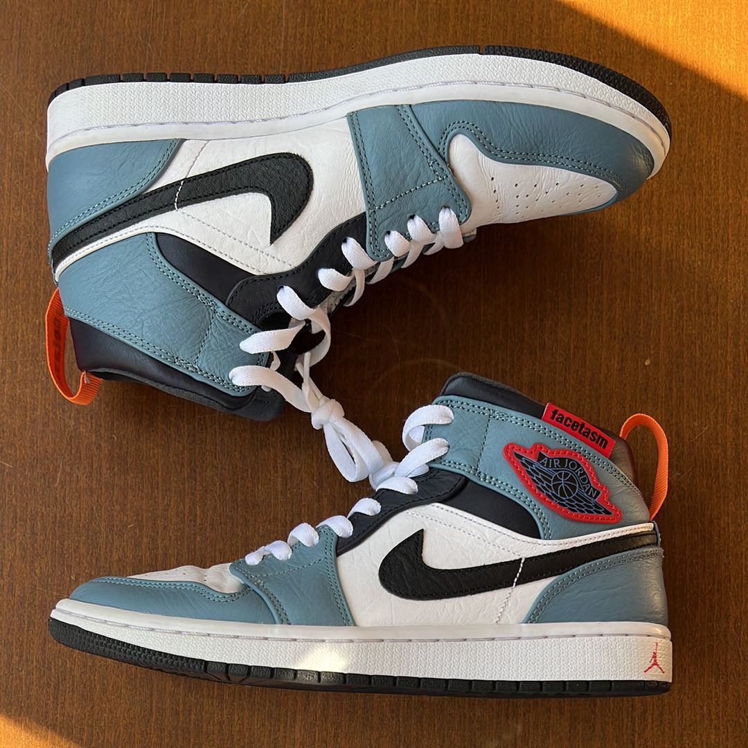 FACETASM × Nike Air Jordan 1 Mid "White/Navy"