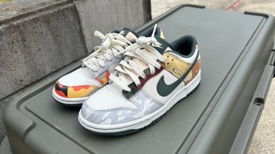 NIKE GS DUNK LOW SE "SAIL MULTI CAMO"