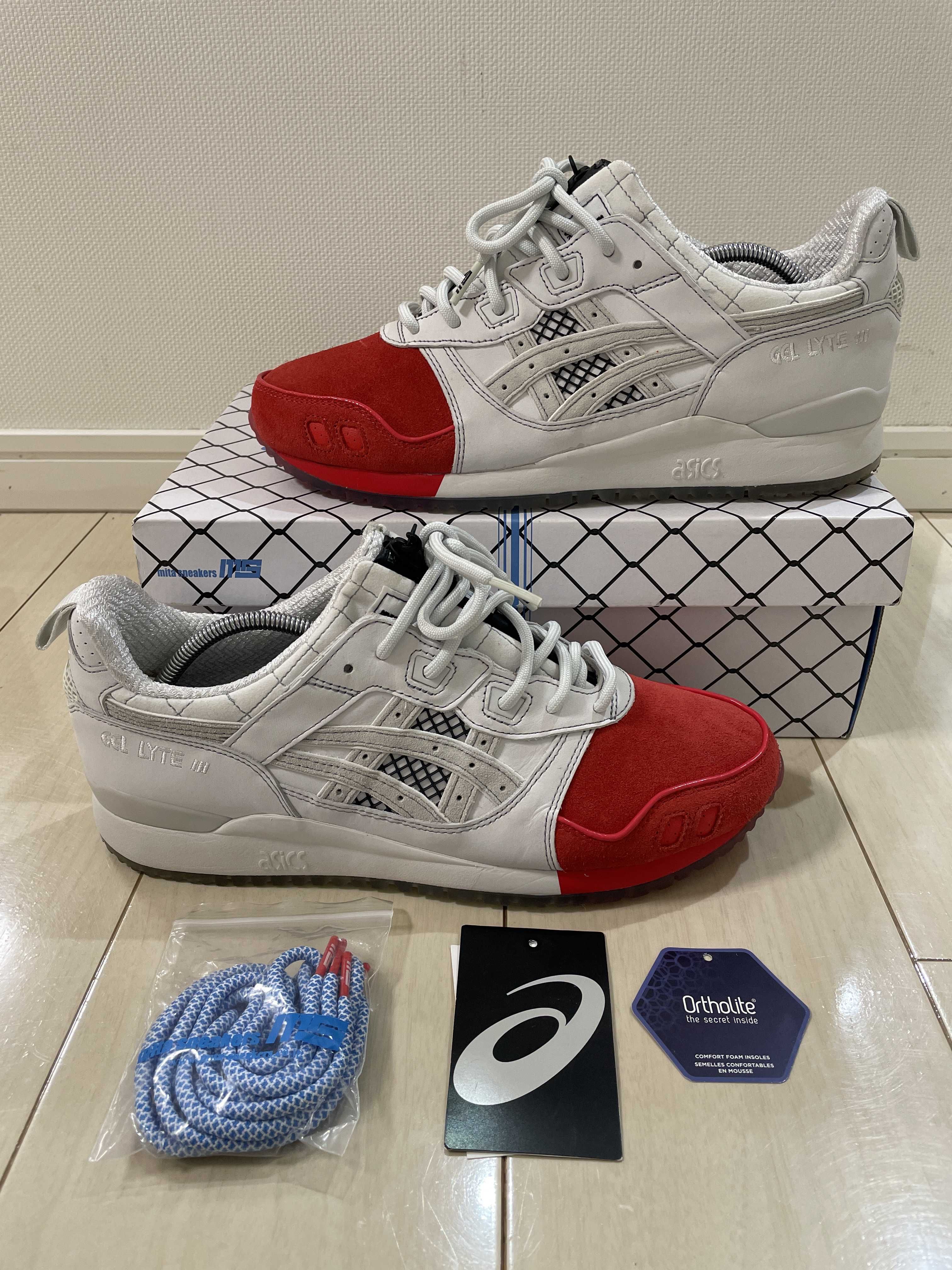 mita sneakers × Asics Gel-Lyte III 30th Anniversary "White/Red-Blue" 