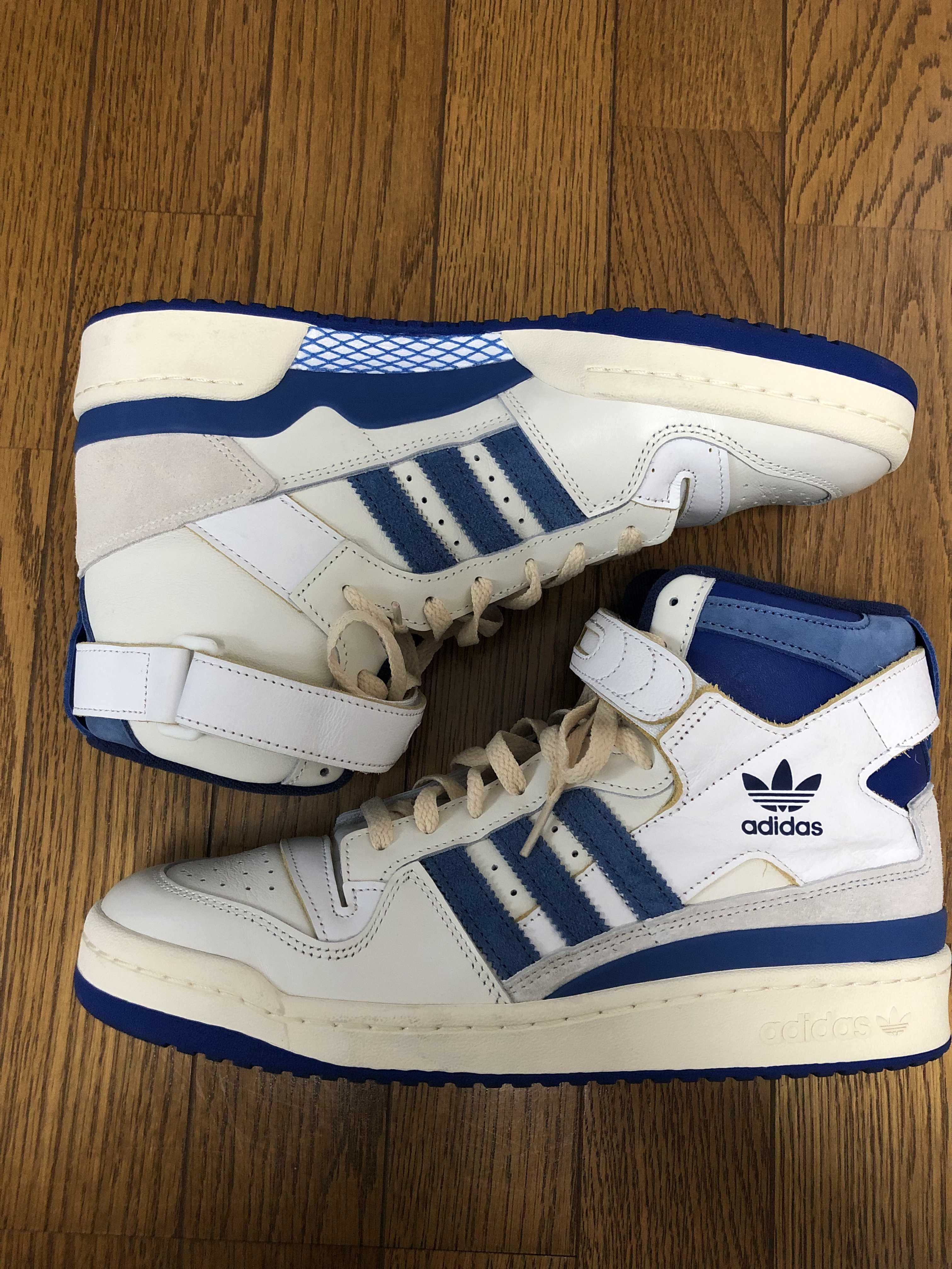 adidas Forum 84 High Blue Thread "Off White-Bright Blue/Footwear White"