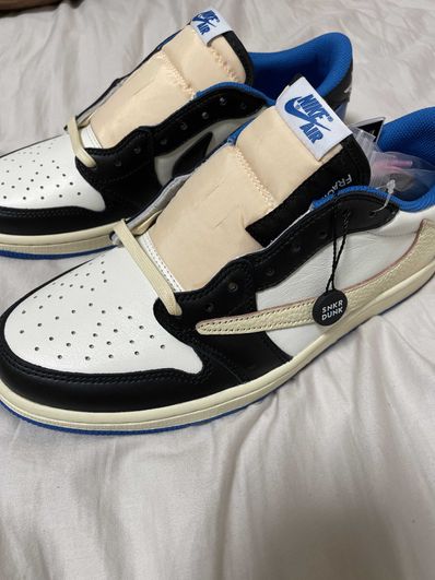 Travis Scott × fragment design × Nike Air Jordan 1 Low OG SP "Military Blue"