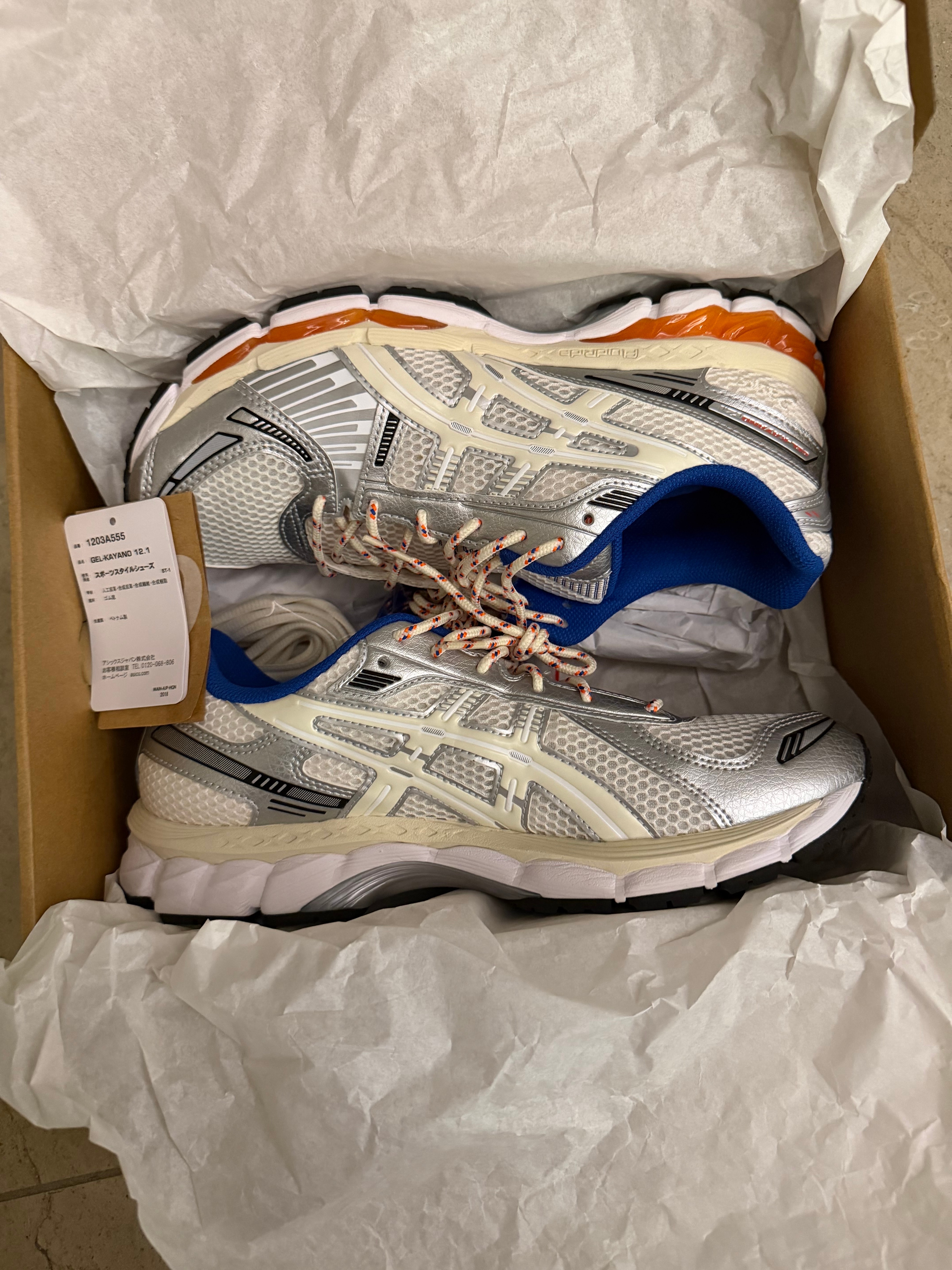KITH Ronnie Fieg × Asics Gel-Kayano 12.1 "Cream/Multi"