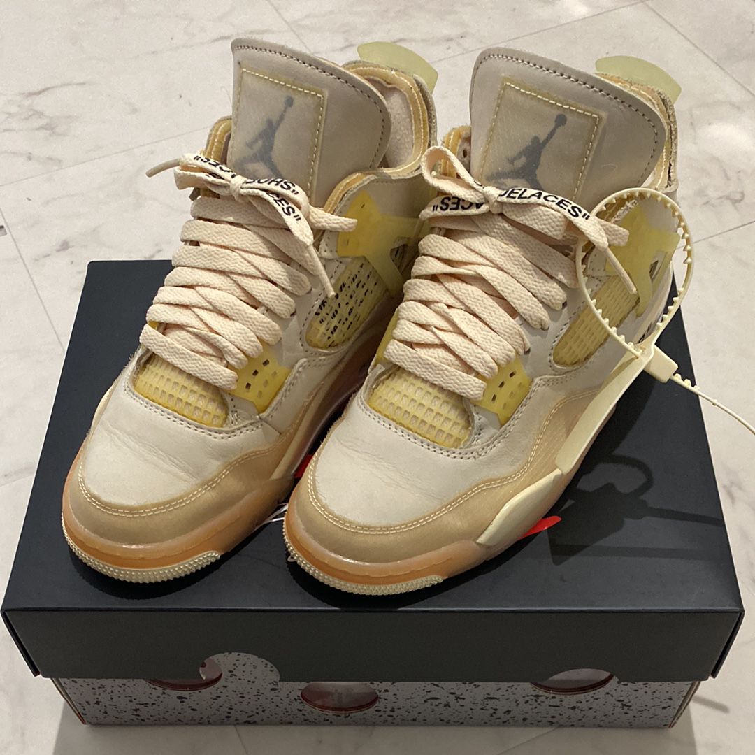 Off-White × Nike Women's Air Jordan 4 SP "Sail"