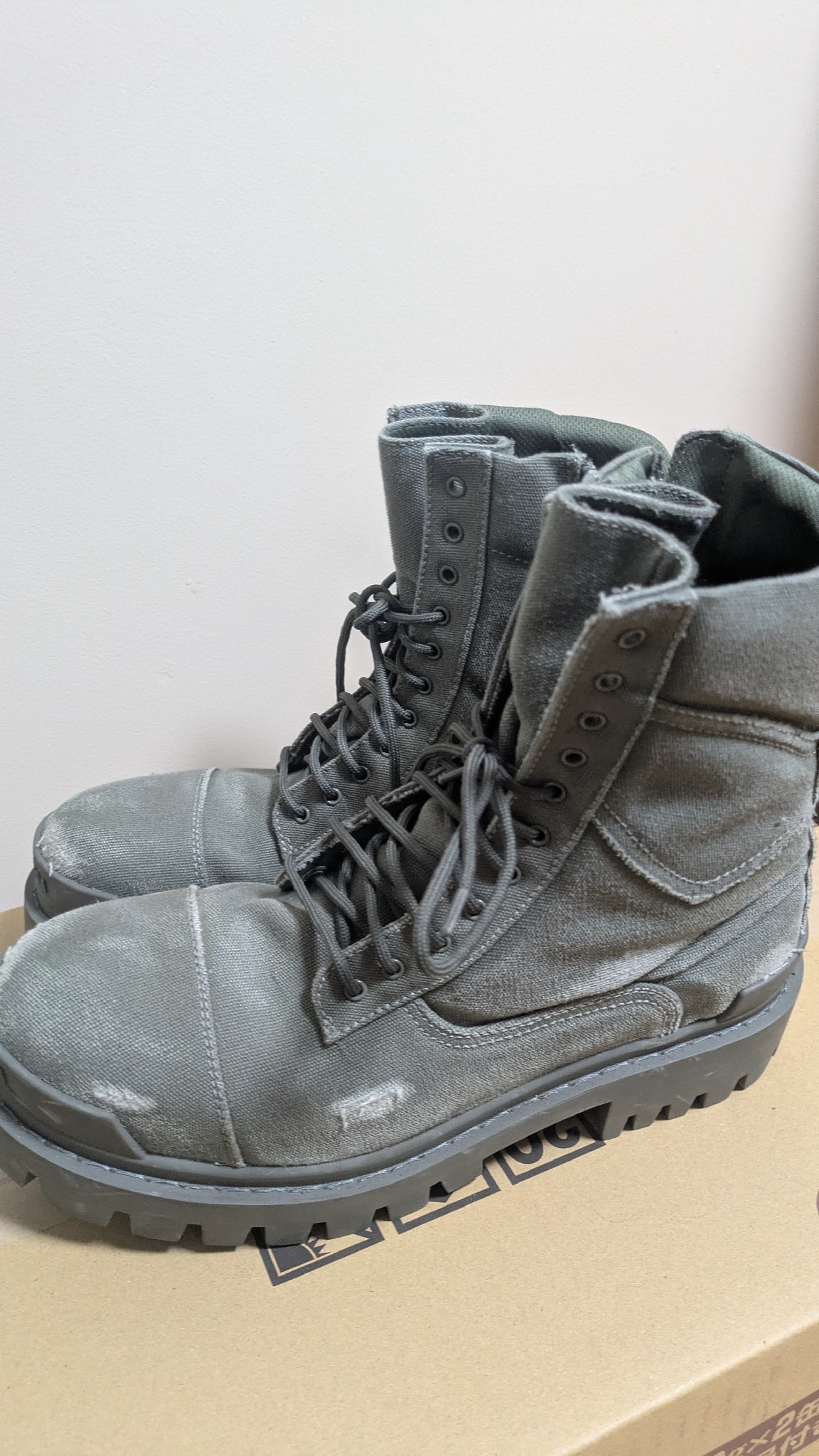 BALENCIAGA Combat Strike 20mm Boot "Khaki"