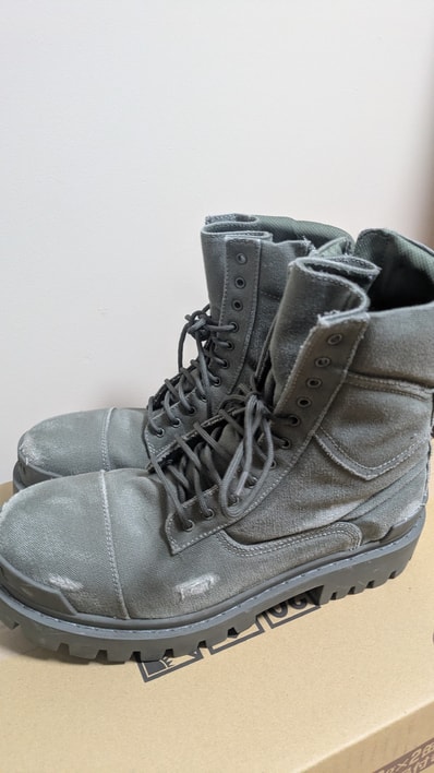 BALENCIAGA Combat Strike 20mm Boot "Khaki"