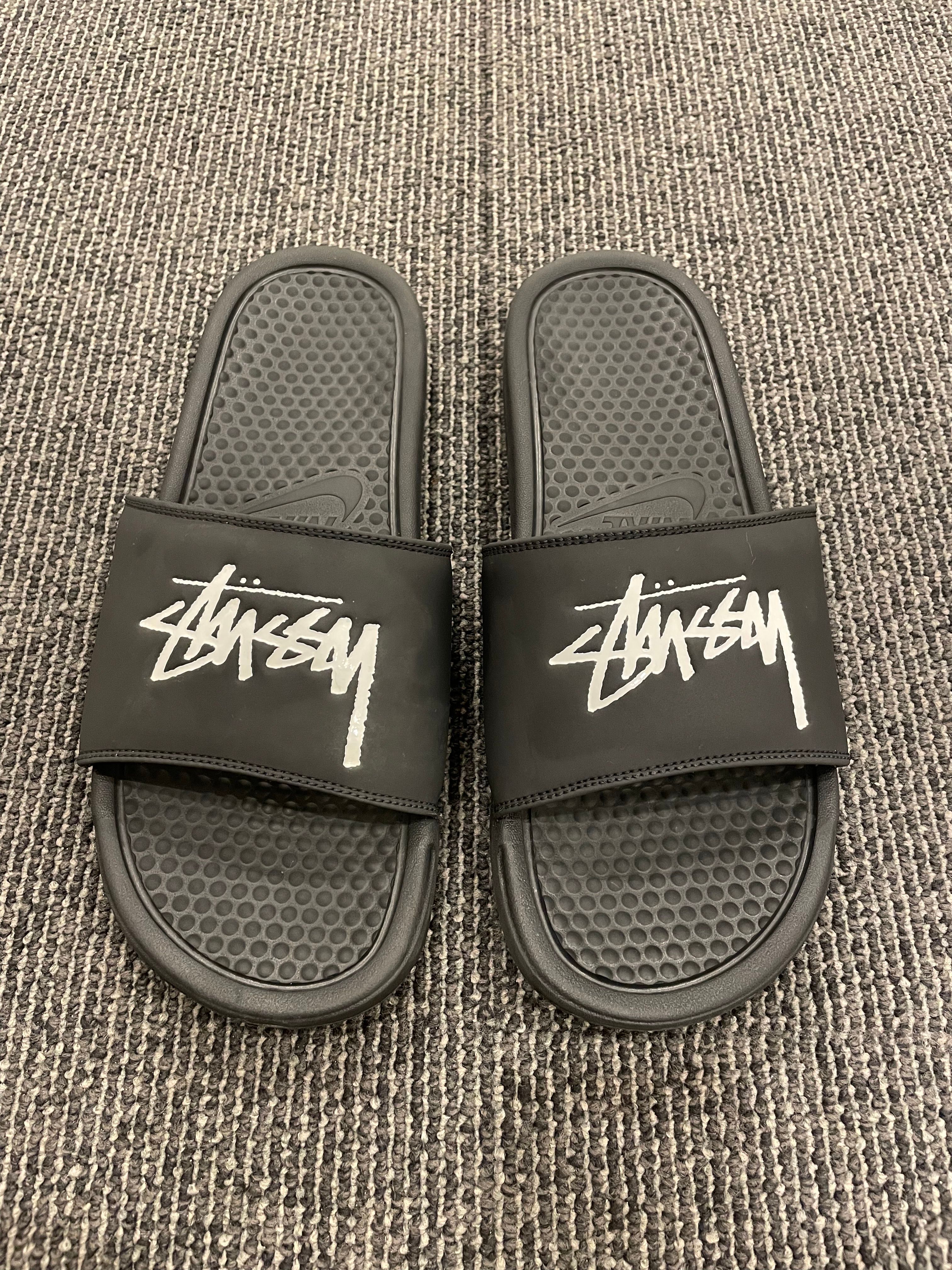 Stussy × Nike Benassi Slide "Off Noir" (CW2787-001)