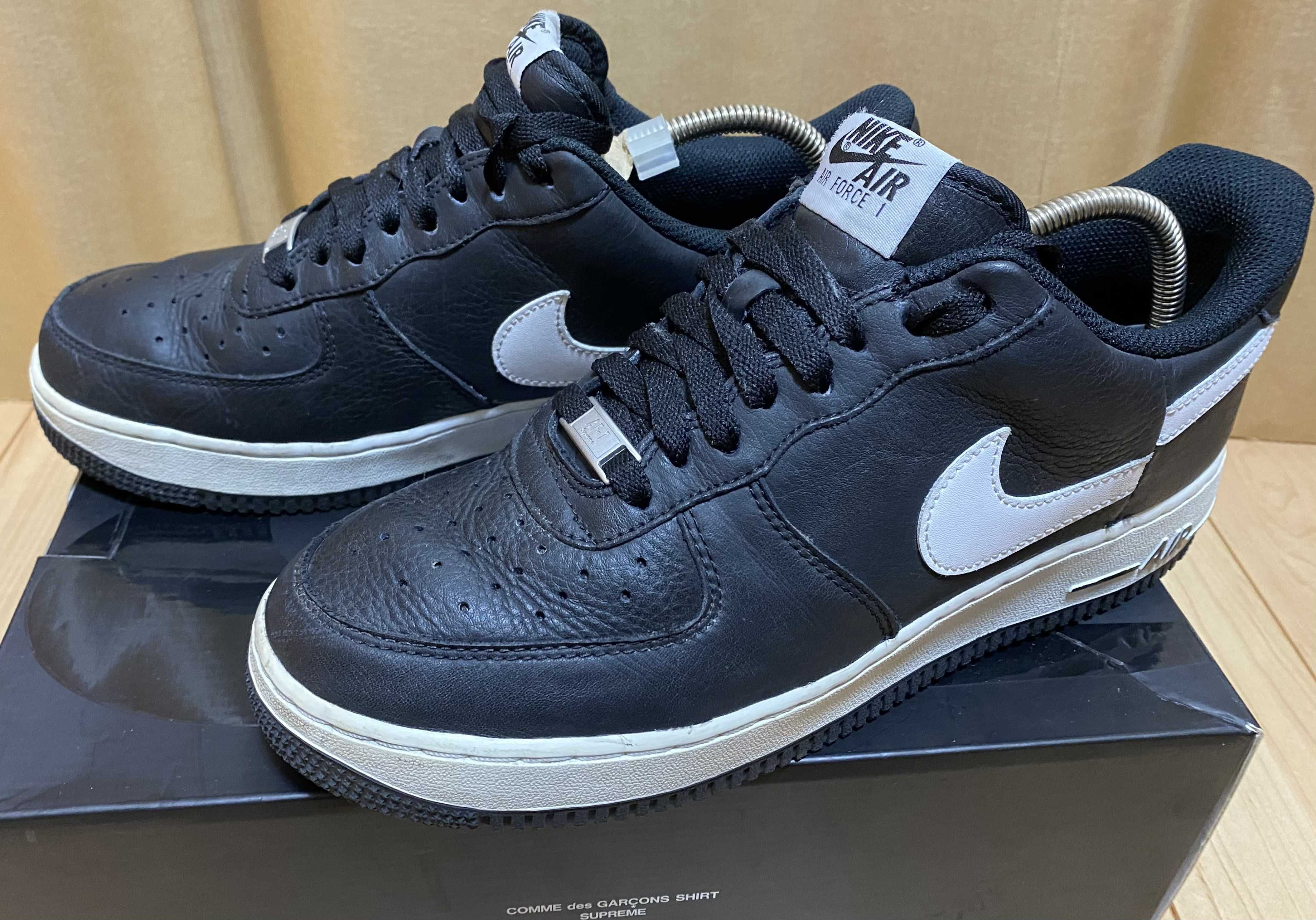 Supreme × COMME des GARCONS SHIRT × Nike Air Force 1 Low "Black/White" (2018)