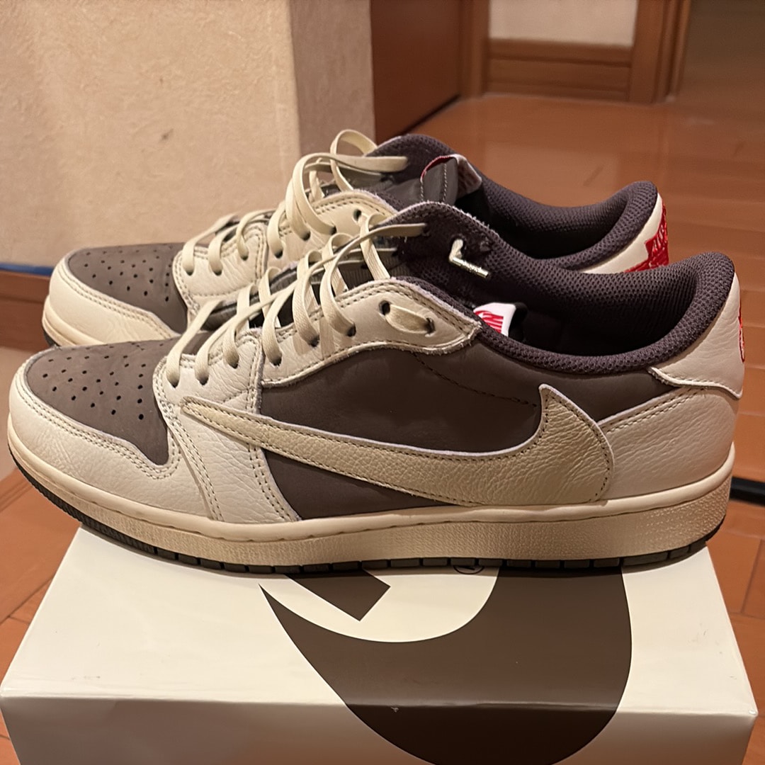 Travis Scott × Nike Air Jordan 1 Low OG SP "Reverse Mocha/Sail and Ridgerock"