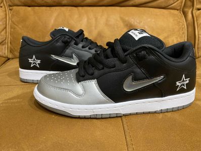 Supreme × Nike Dunk Low "Metallic Silver/Black"
