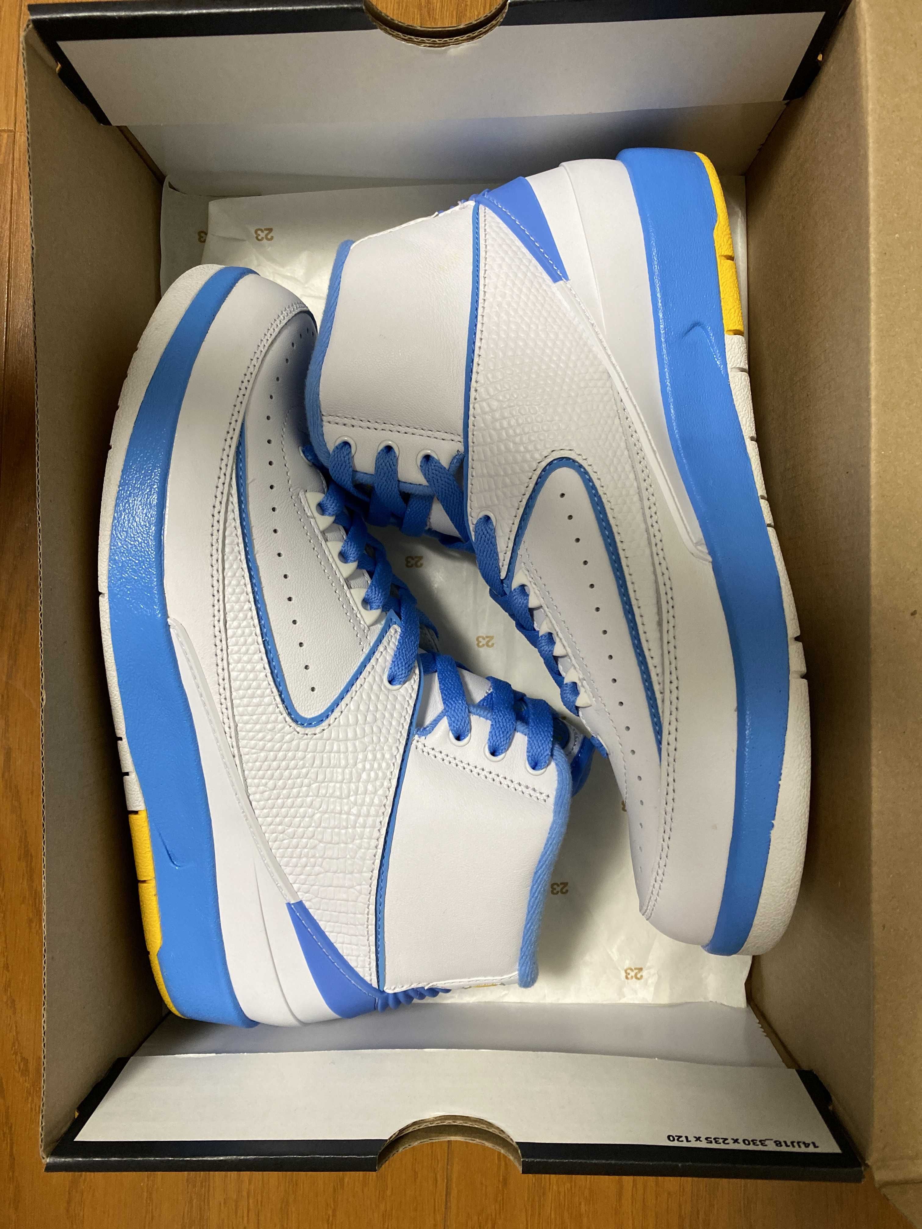 Nike Air Jordan 2 Retro Melo White/Varsity Maize/University Blue (2018)