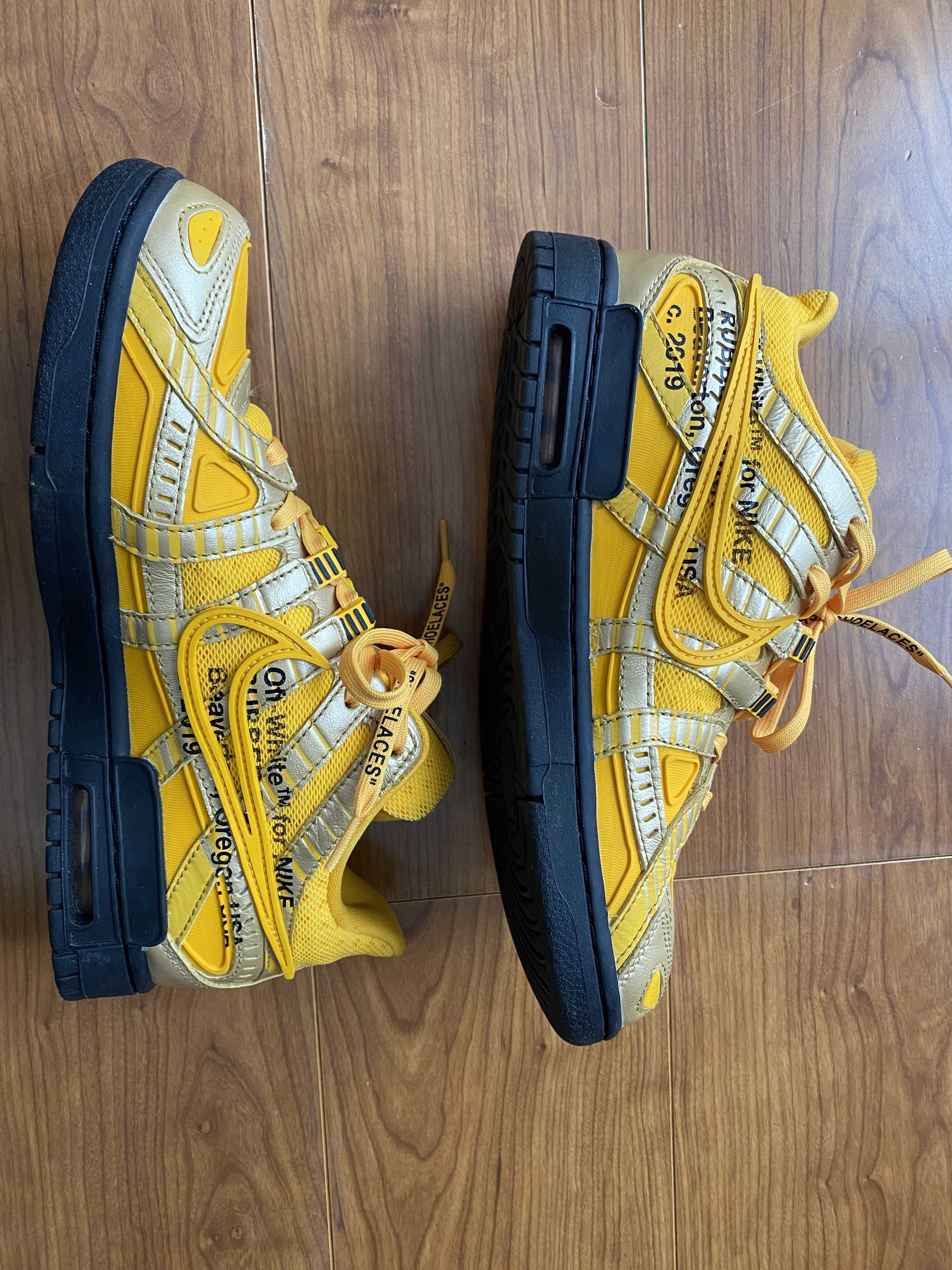 Off-White × Nike Air Rubber Dunk "University Gold"