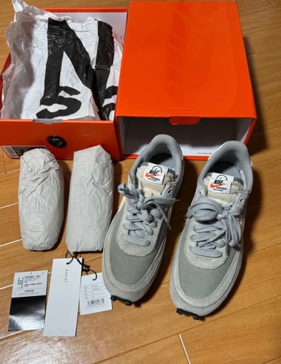 fragment design × sacai × Nike LD Waffle "Light Smoke Grey"