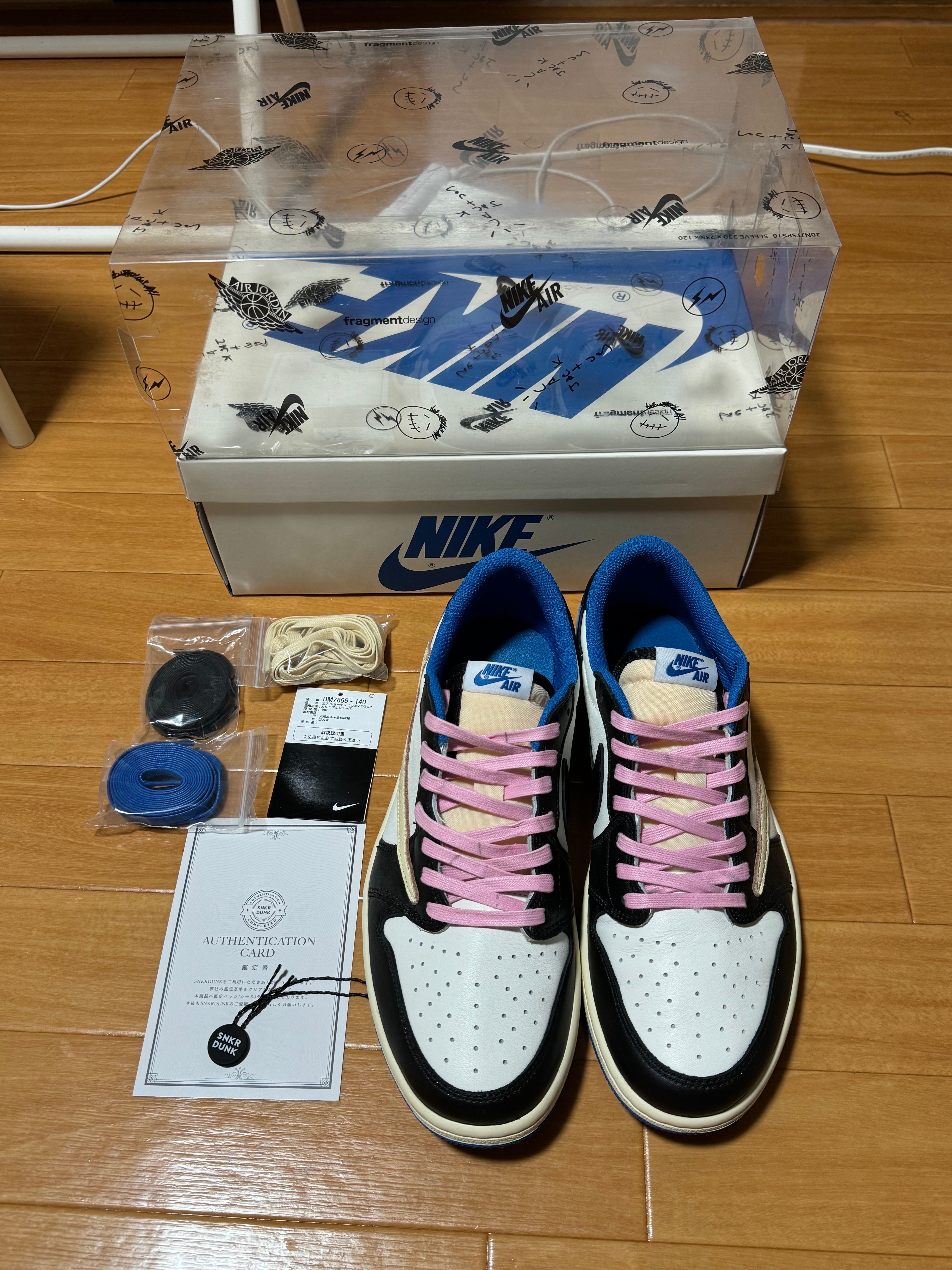 Travis Scott × fragment design × Nike Air Jordan 1 Low OG SP "Military Blue"