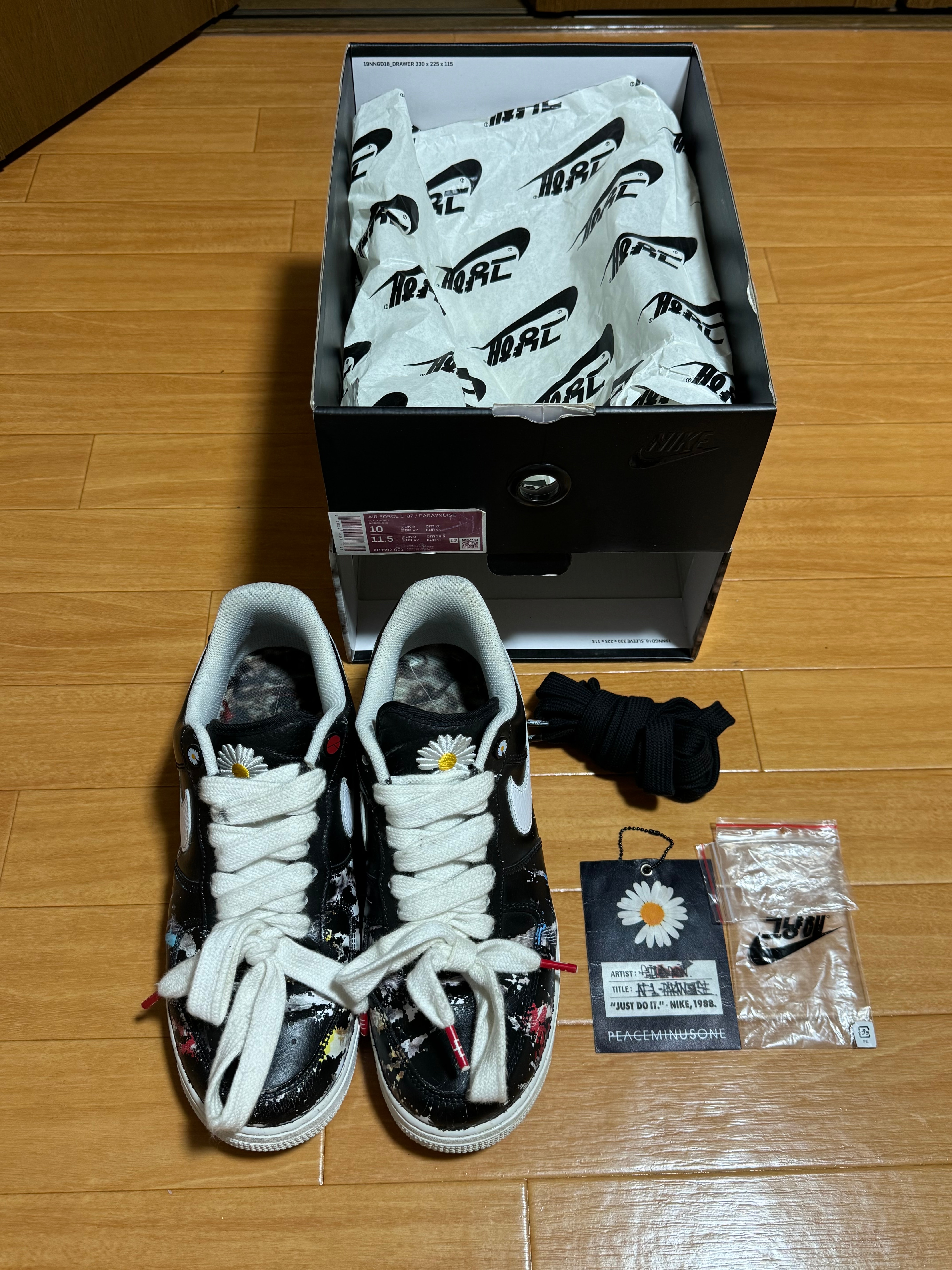 PEACEMINUSONE × Nike Air Force 1 Low Para Noise "Black" / G-DRAGON