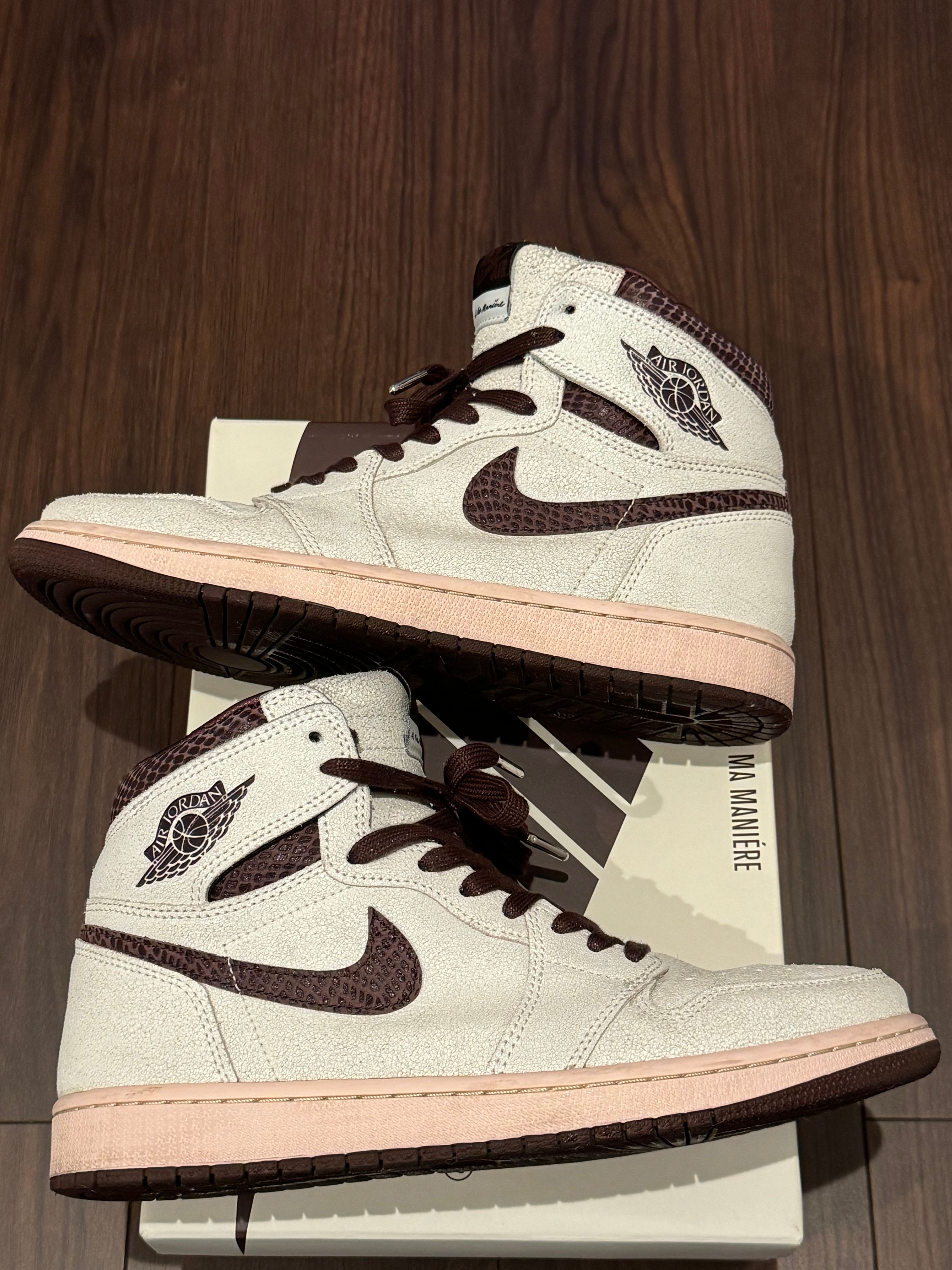 A Ma Maniere × Nike Air Jordan 1 Retro High OG "Sail and Burgundy"