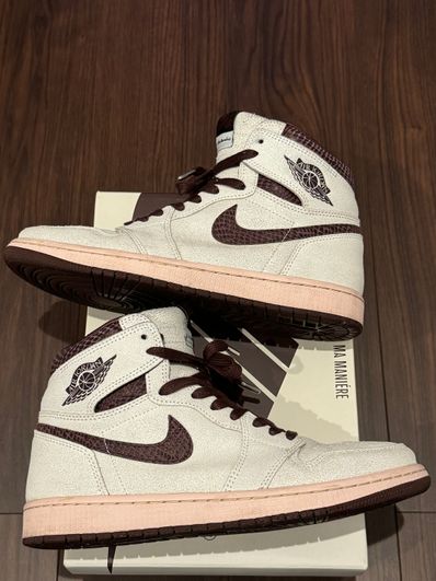 A Ma Maniere × Nike Air Jordan 1 Retro High OG "Sail and Burgundy"