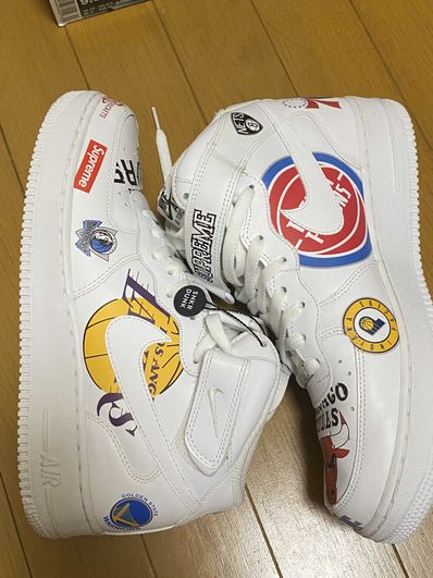 Supreme × NBA × Nike Air Force 1 Mid '07 "White"