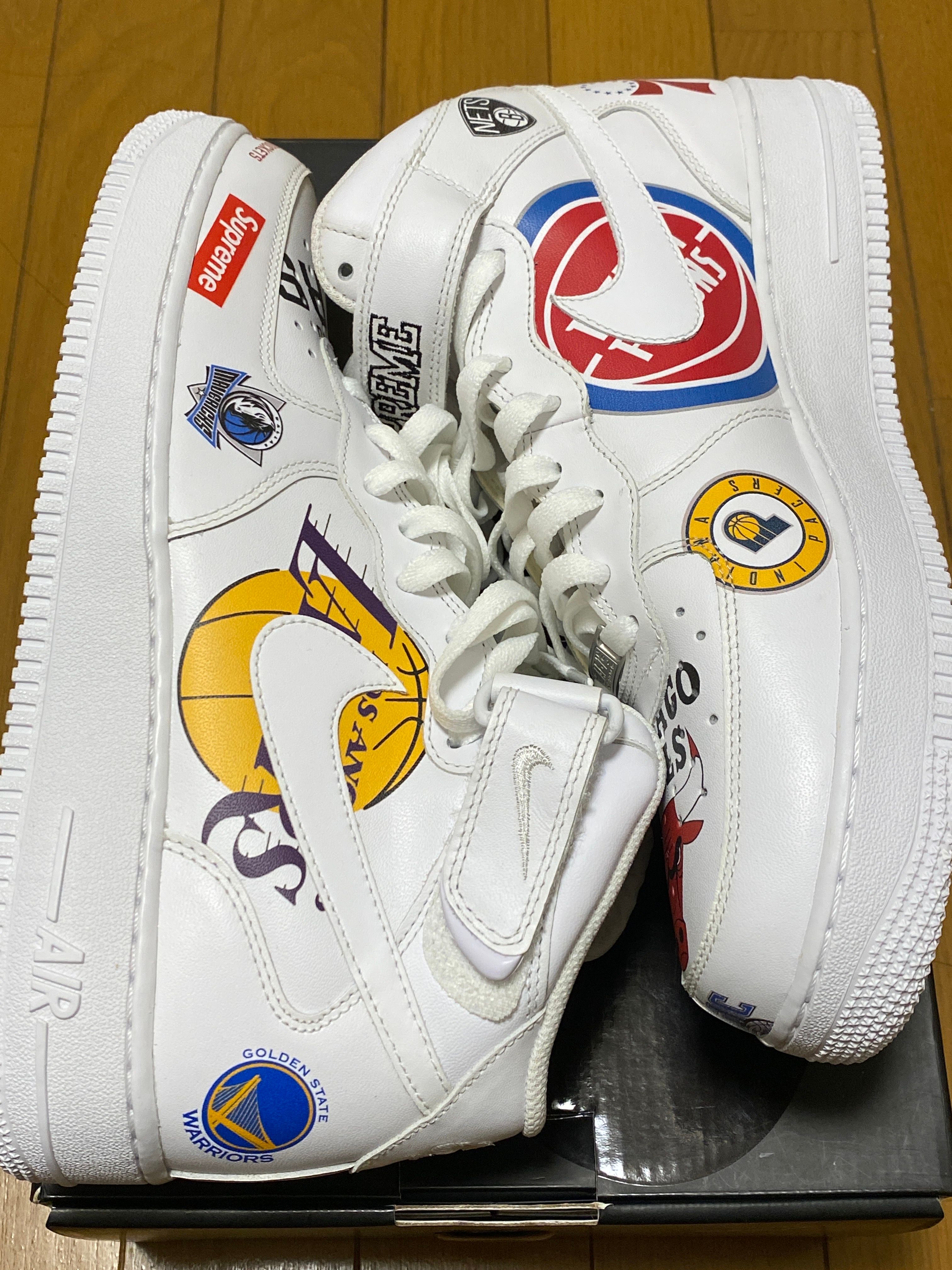 Supreme × NBA × Nike Air Force 1 Mid '07 "White"