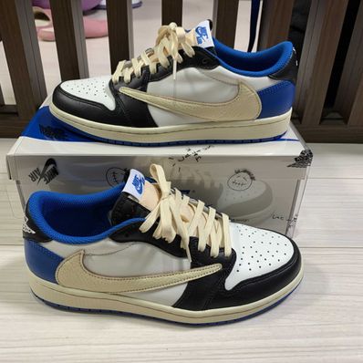 Travis Scott × fragment design × Nike Air Jordan 1 Low OG SP "Military Blue"