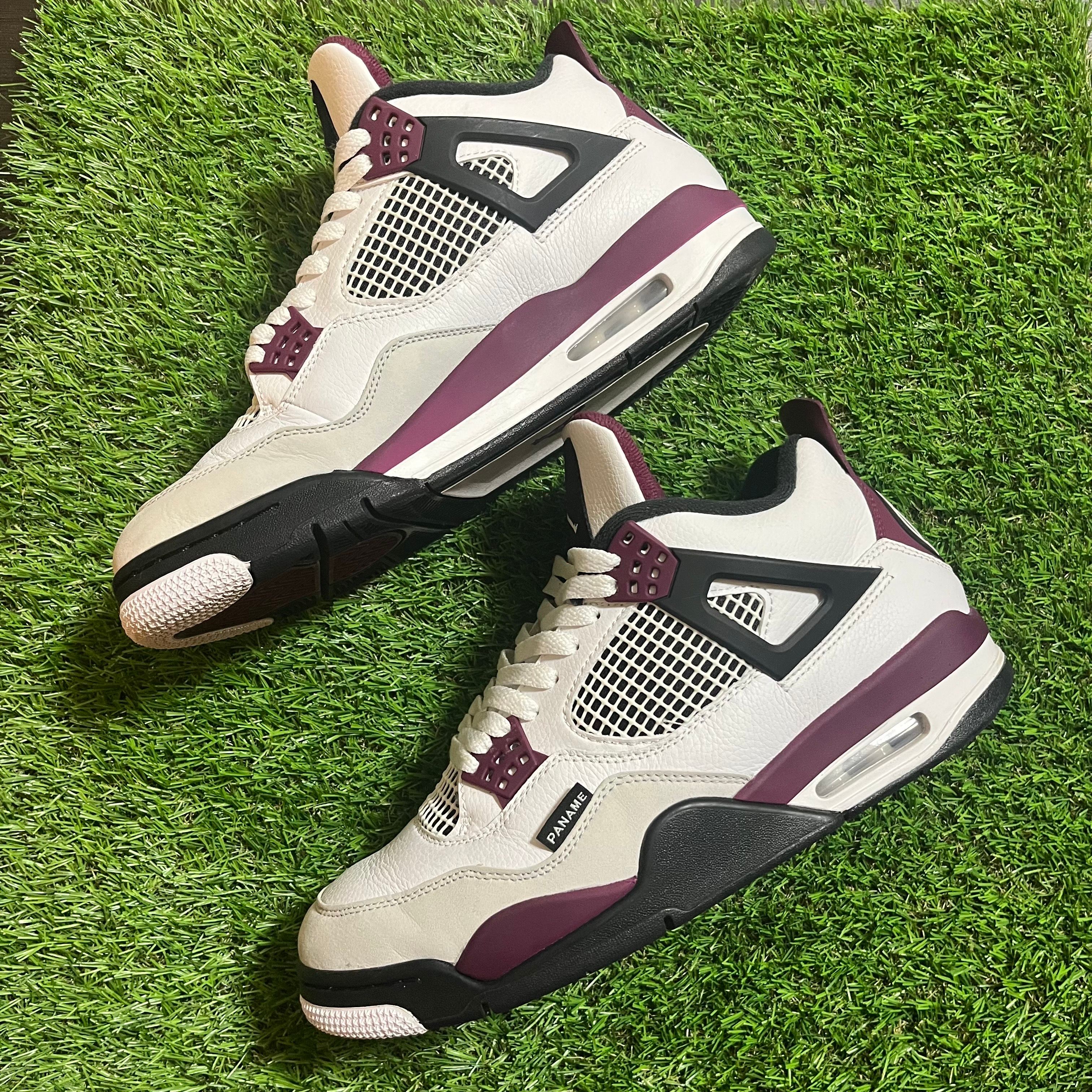 Paris Saint Germain ×Nike Air Jordan 4 Retro "White/Bordeaux/Neutral Gray"