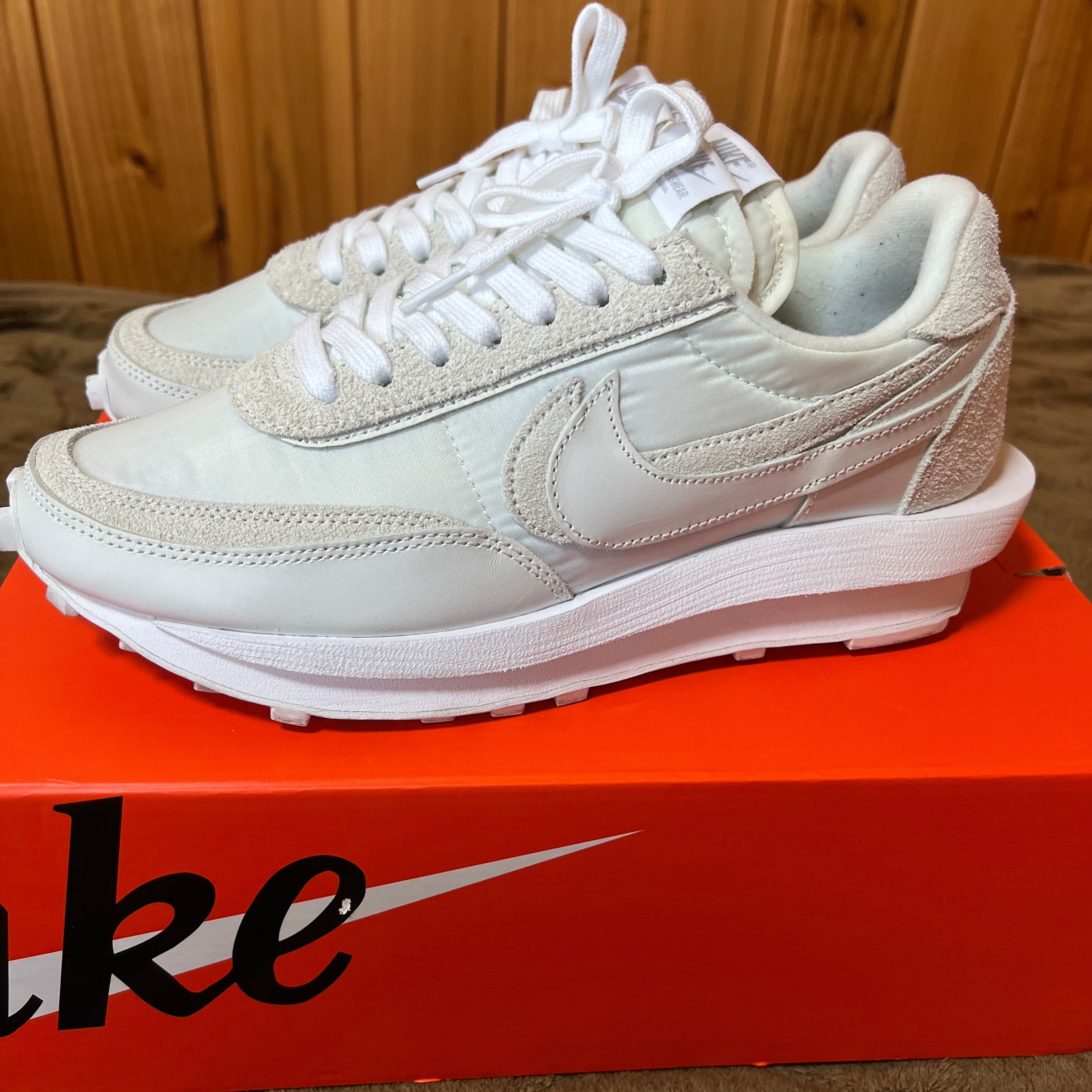 sacai × Nike LDV Waffle "Triple White"