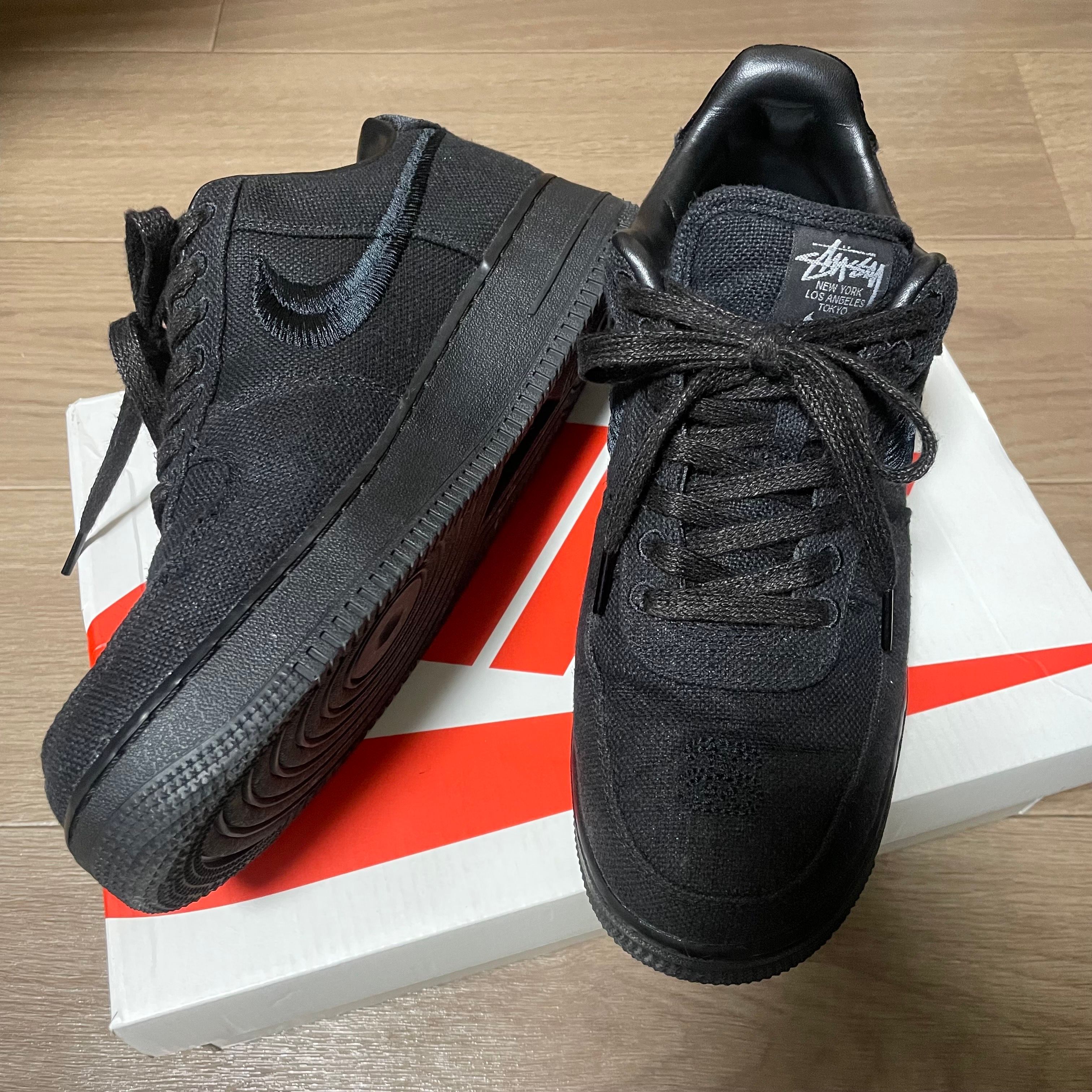 Stussy × Nike Air Force 1 Low "Triple Black"