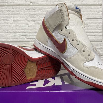 Nike Dunk High Pro "Sail/Team Crimson"