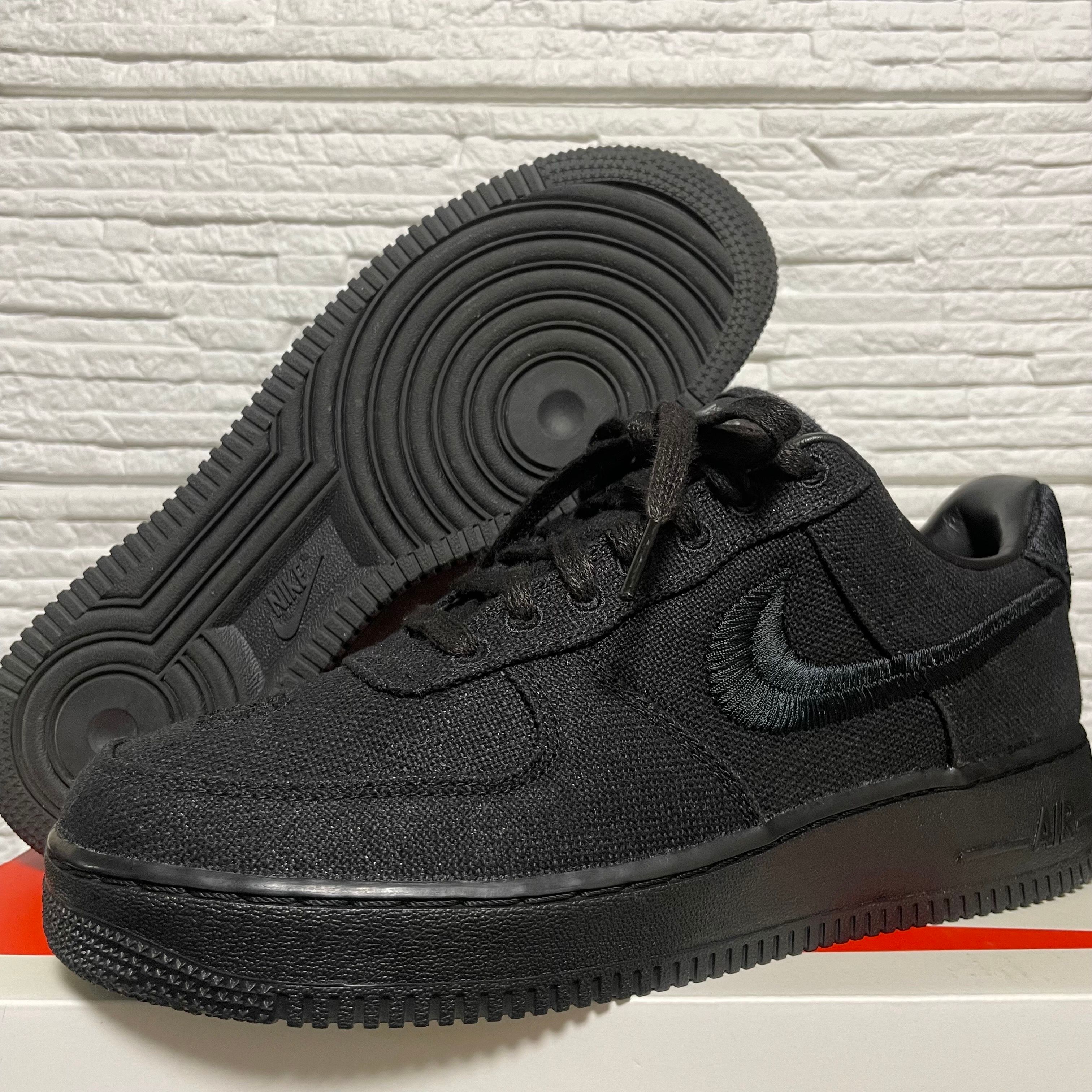 Stussy × Nike Air Force 1 Low "Triple Black"