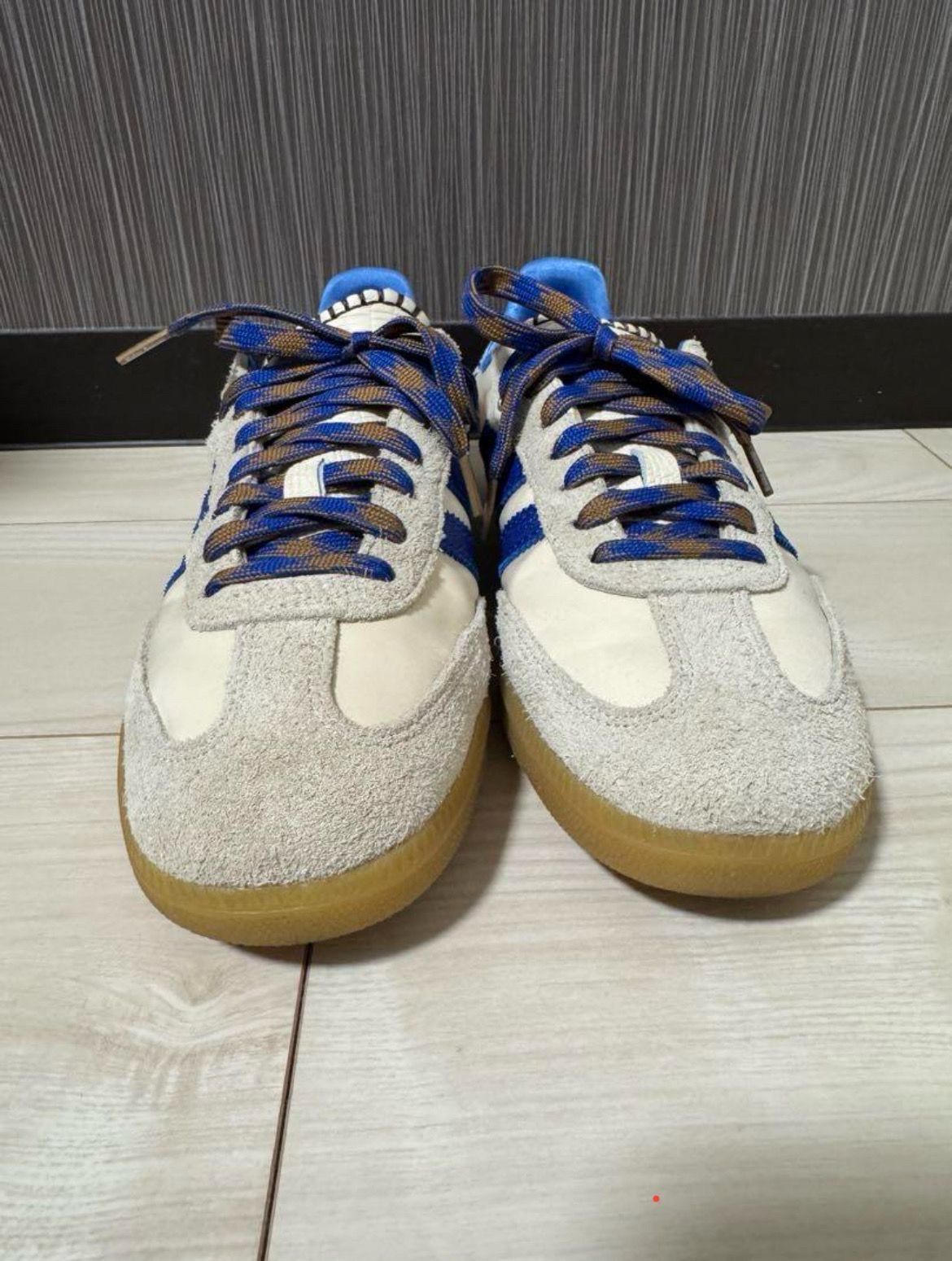 Wales Bonner × adidas Nylon Samba "Wonder Clay/Team Royal Blue/Wonder White"