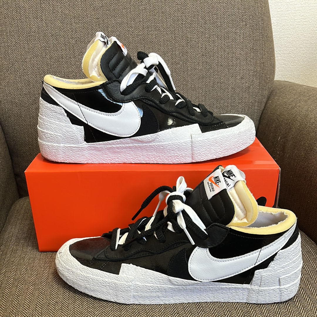 sacai × Nike Blazer Low "Black Patent Leather"