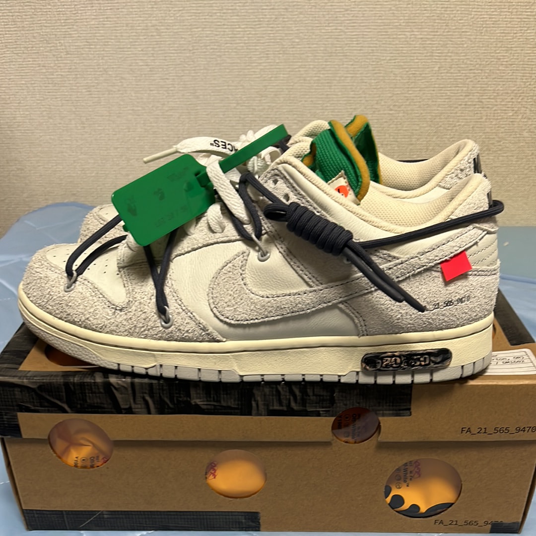 Off-White × Nike Dunk Low "Sail/Neutral Grey/Gridiron"