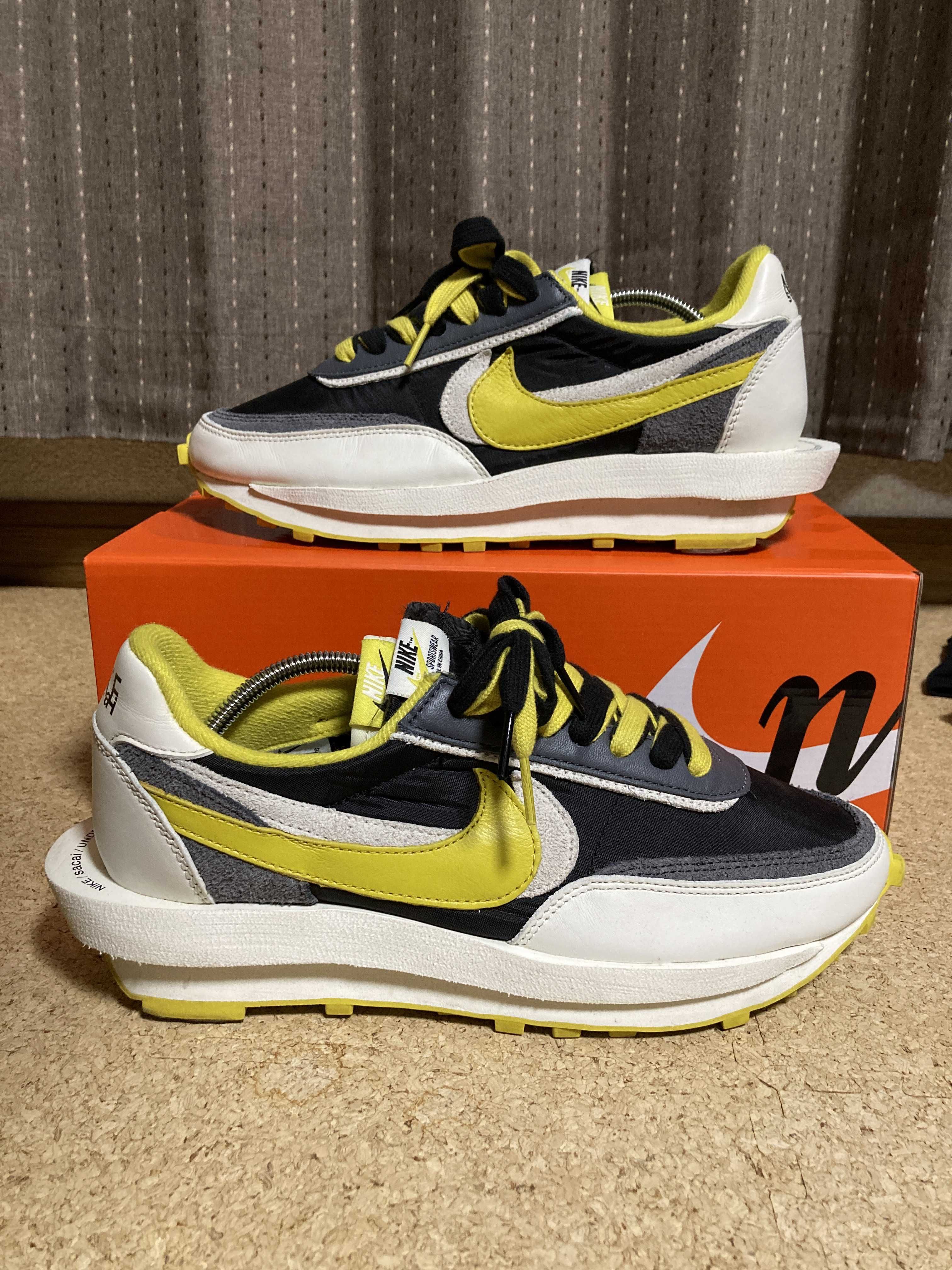 UNDERCOVER × sacai × Nike LD Waffle "Black/Sail-Dark Grey-Bright Citron"