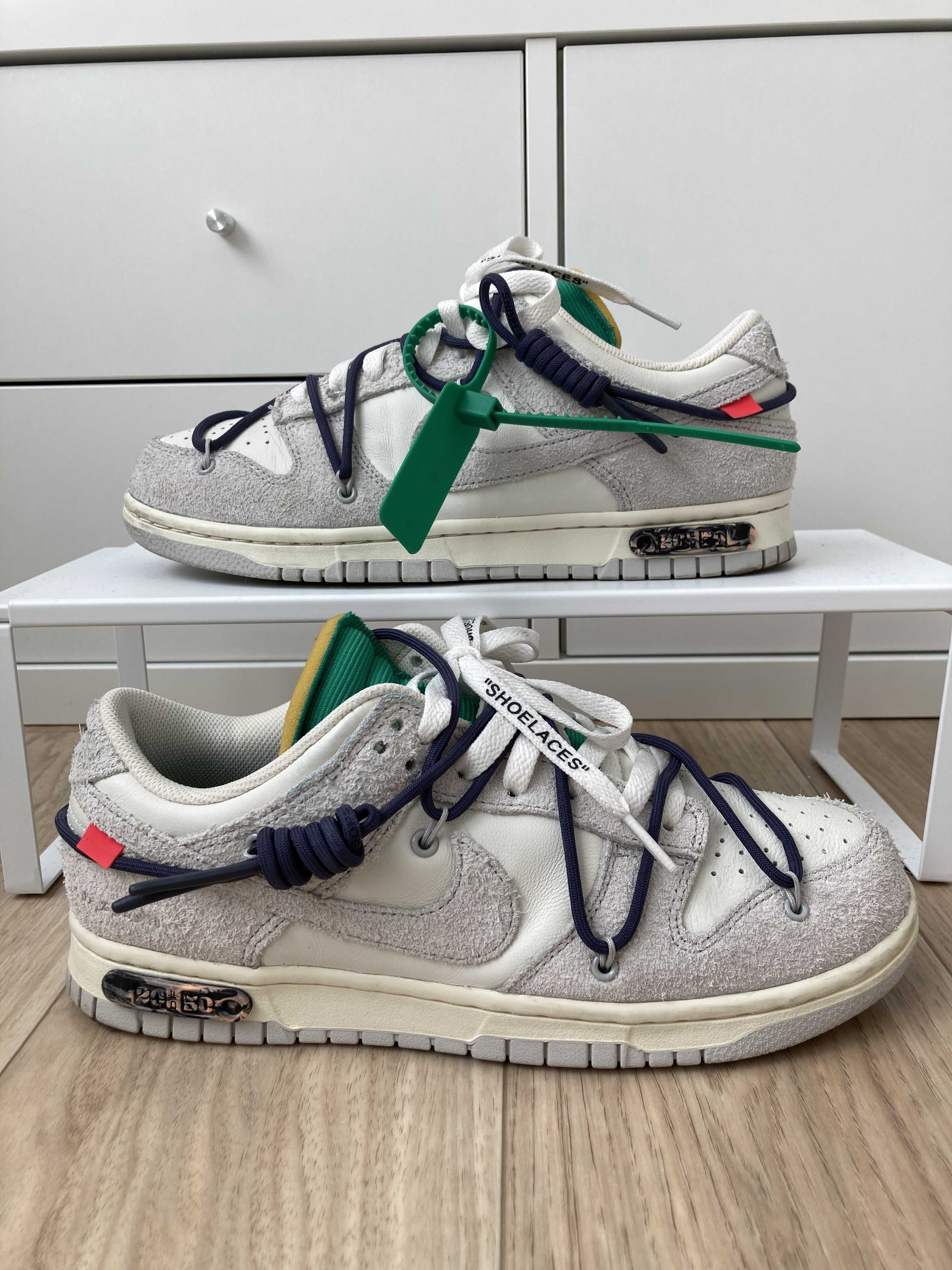 Off-White × Nike Dunk Low "Sail/Neutral Grey/Gridiron"
