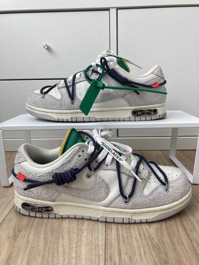 Off-White × Nike Dunk Low "Sail/Neutral Grey/Gridiron"