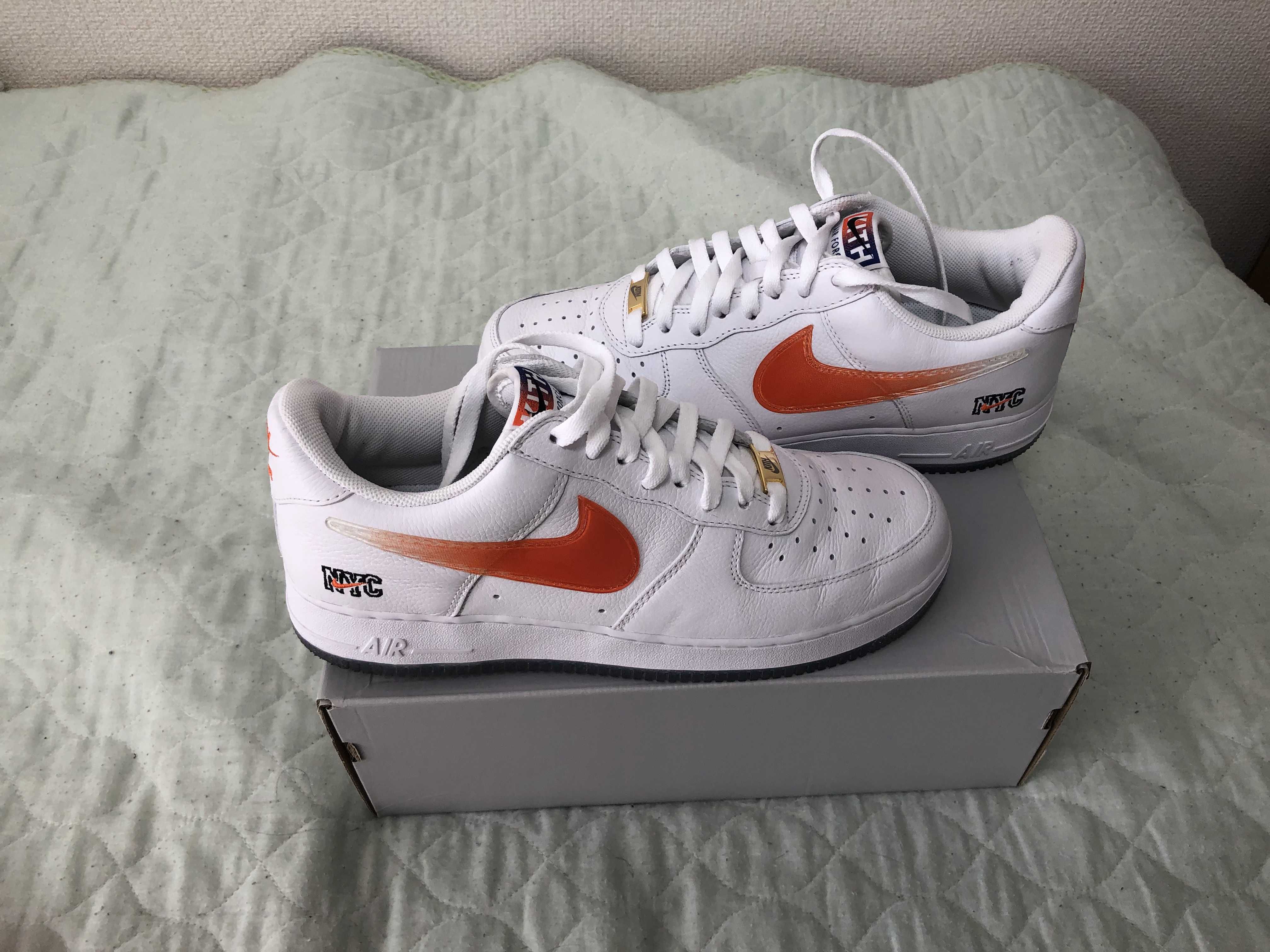 KITH × Nike Air Force 1 Low "White/Rush Blue/White/Brilliant Orange"