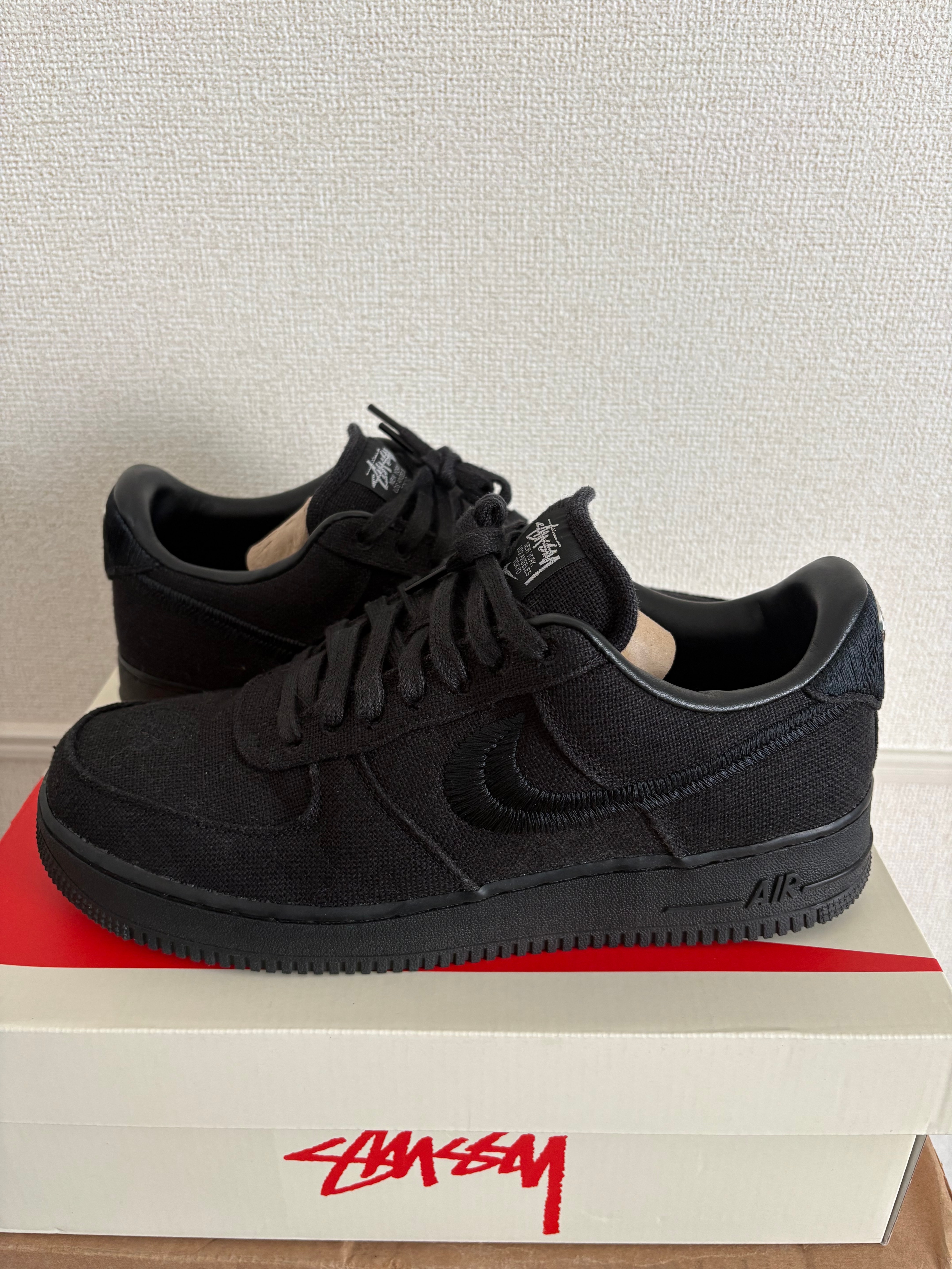 Stussy × Nike Air Force 1 Low "Triple Black"