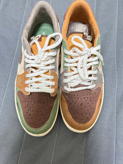 Zion Williamson × Nike Air Jordan 1 Low OG "Flax and Oil Green"