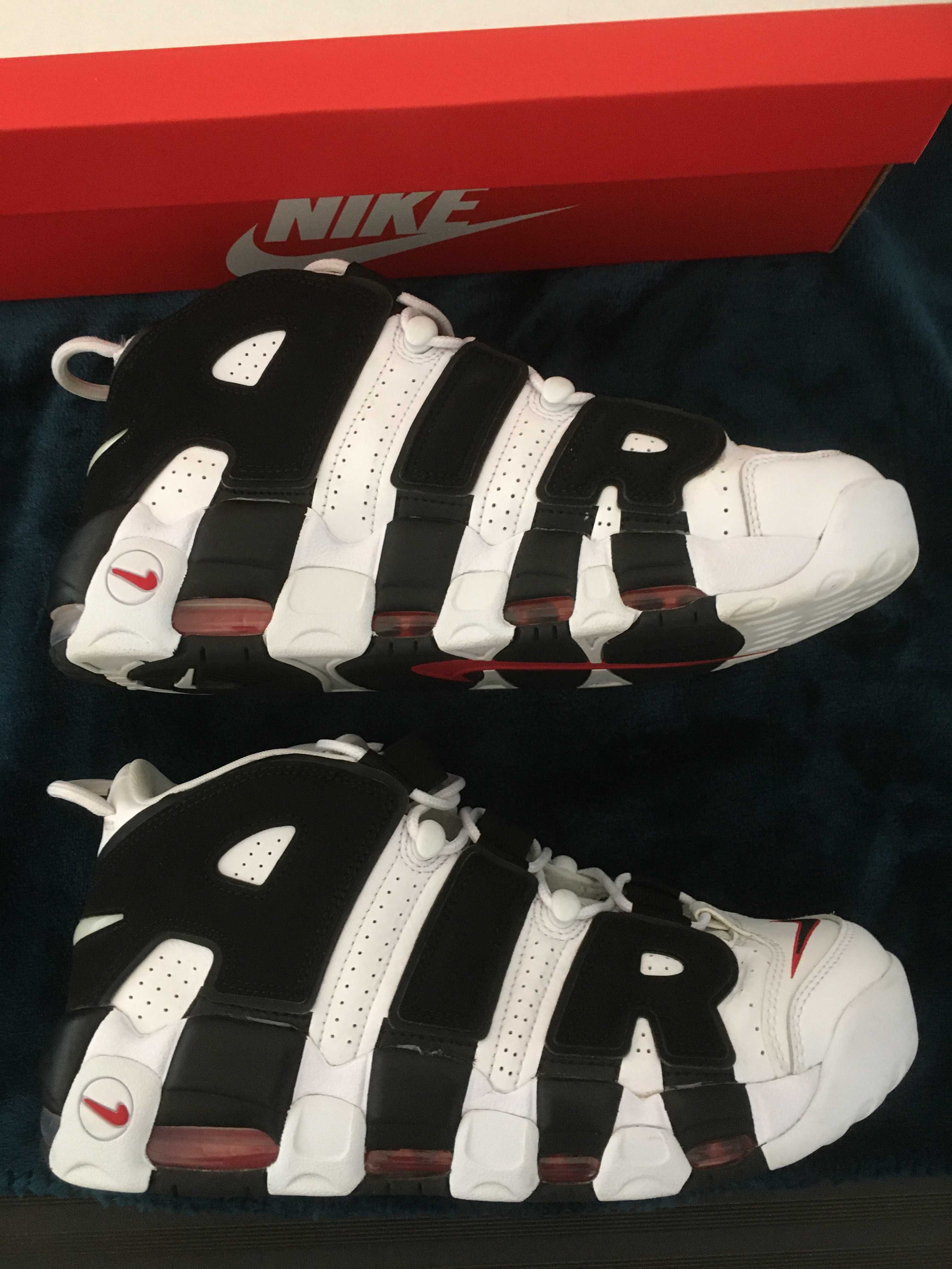 NIKE AIR MORE UPTEMPO "WHITE/BLACK/UNIVERSITY RED"(2020)