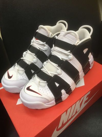 NIKE AIR MORE UPTEMPO "WHITE/BLACK/UNIVERSITY RED"(2020)